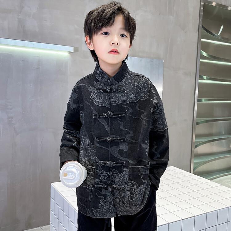 Boys Chinese Hanfu Denim Jacket - Spring/Autumn 2026 Trendy Ancient Style Performance Top for Medium and Large Children 130cm
Boys Chinese Hanfu Denim Jacket - Spring/Autumn 2026 Trendy Ancient Style Performance Top for Medium and Large Children 130cm