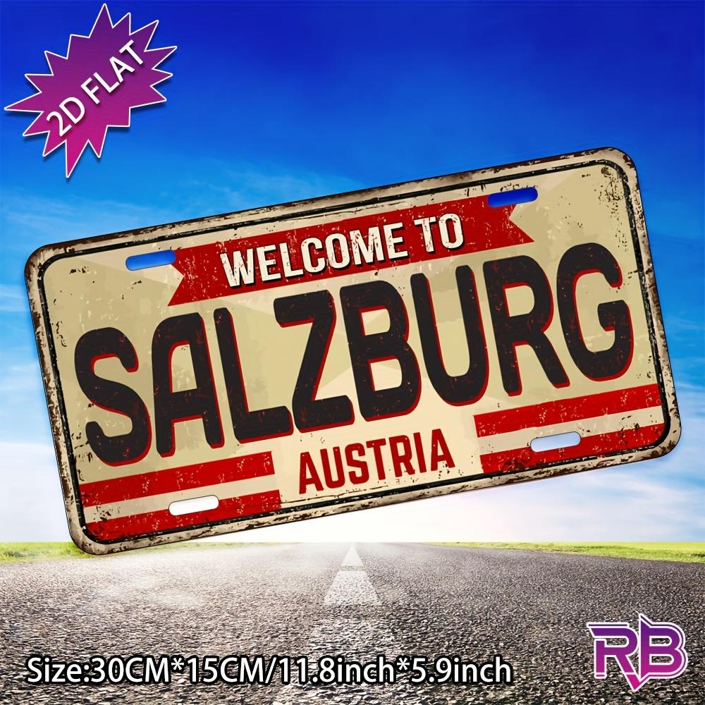 Welcome to Salzburg Austria Vintage D Flat Aluminum Tin Sign for Travel Car Wall Decor Bar Garage Man Cave 15x30cm(5.9x7.8inch)
Welcome to Salzburg Austria Vintage D Flat Aluminum Tin Sign for Travel Car Wall Decor Bar Garage Man Cave 15x30cm(5.9x7.8inch)