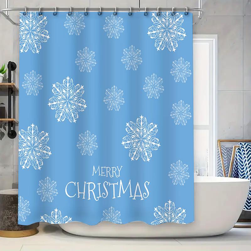 Christmas Shower Curtain Snowflake Blue Bathroom Decor Festive Holiday Gift Idea Waterproof Home Textile Linen Printed W60H190(CM)-1 Pcs
Christmas Shower Curtain Snowflake Blue Bathroom Decor Festive Holiday Gift Idea Waterproof Home Textile Linen Printed W60H190(CM)-1 Pcs