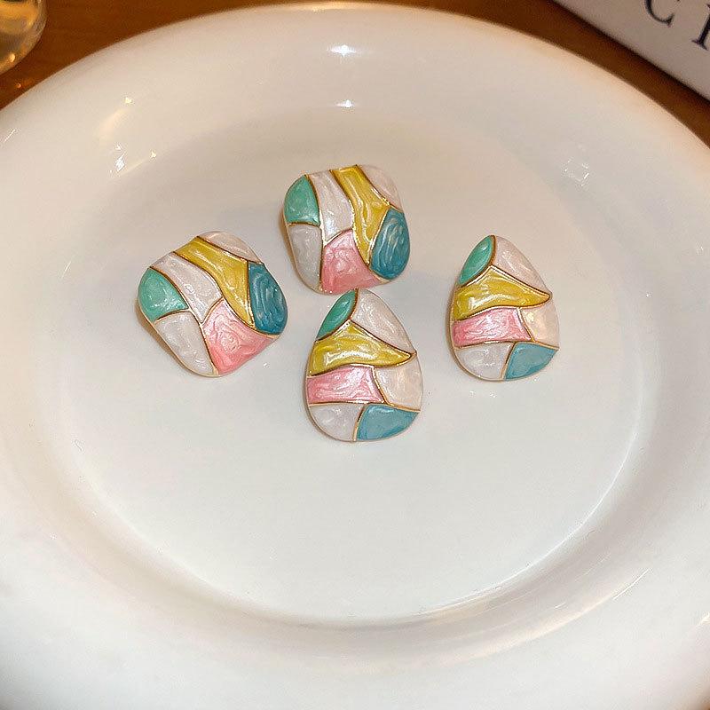 2024 Trendy Colorful Drip Oil Square Earrings - Fresh Sweet Studs, Celebrity Style Fashion Design for Women
2024 Trendy Colorful Drip Oil Square Earrings - Fresh Sweet Studs, Celebrity Style Fashion Design for Women