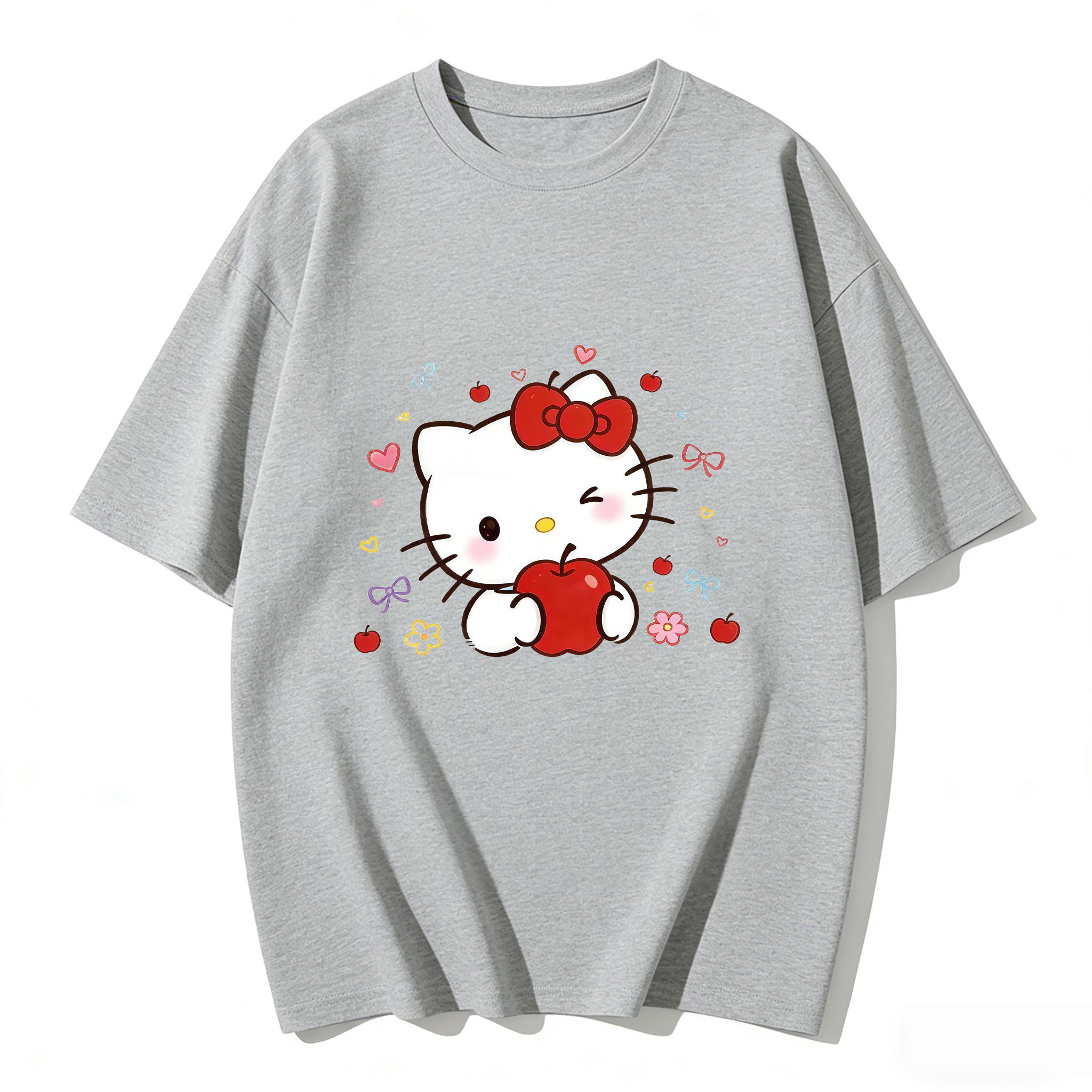 2026 Summer Hello Kitty Cartoon Printed Short Sleeve Pure Cotton Tshirts Womens Family Matching Outfits Classic Versatile Top S
2026 Summer Hello Kitty Cartoon Printed Short Sleeve Pure Cotton Tshirts Womens Family Matching Outfits Classic Versatile Top S