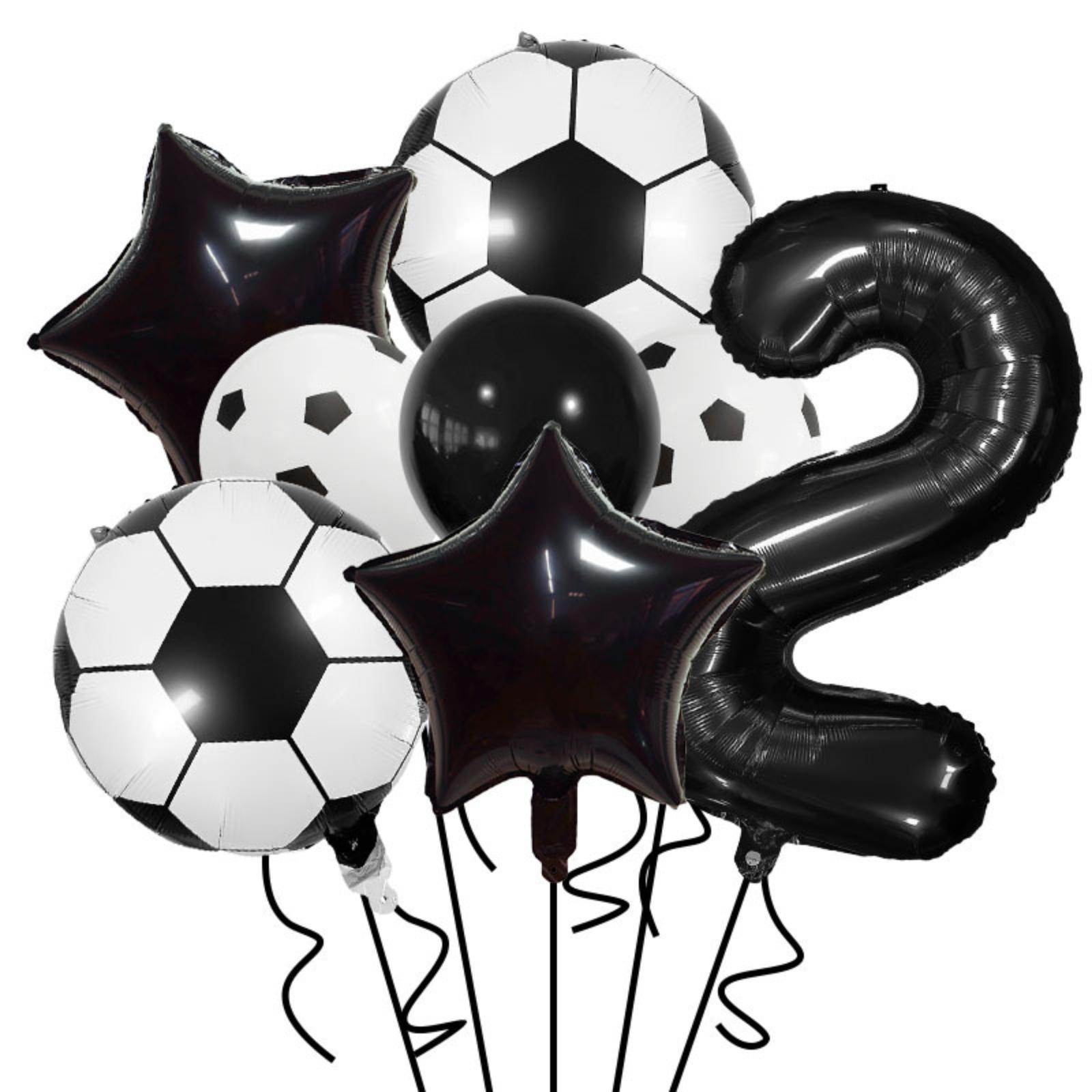 Soccer Party Balloon Set 7 Pieces Includes Soccer Ball Star Number Foil Balloons and Latex Balloons for Sports Event Decoration One Size
Soccer Party Balloon Set 7 Pieces Includes Soccer Ball Star Number Foil Balloons and Latex Balloons for Sports Event Decoration One Size