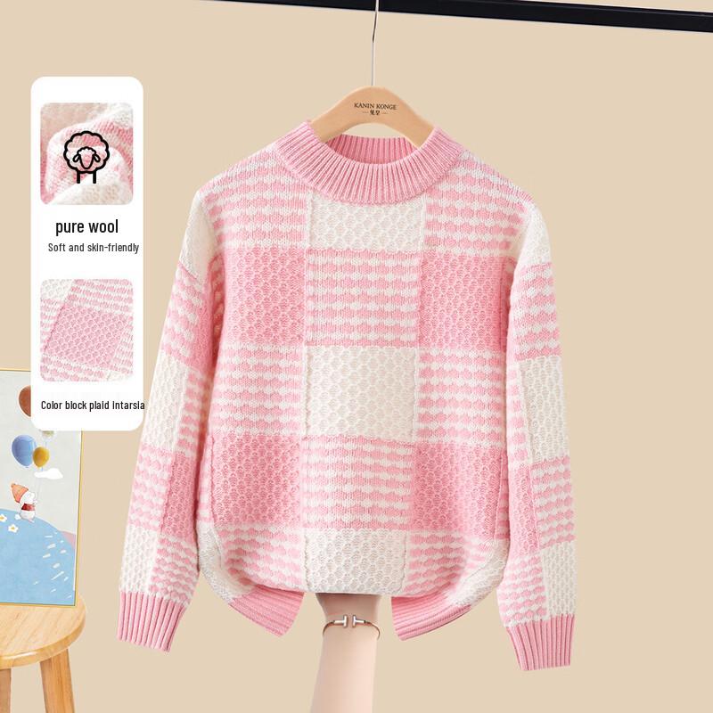 TUHUANG Детский утолщенный свитер из чистой шерсти в клетку с полувысоким воротником XL
TUHUANG Детский утолщенный свитер из чистой шерсти в клетку с полувысоким воротником XL