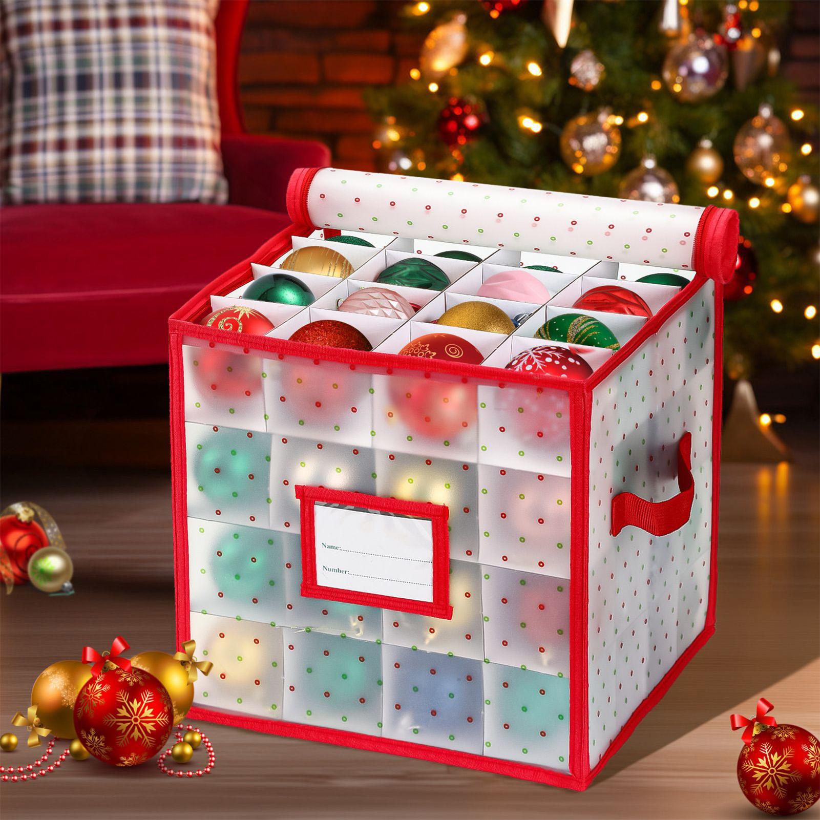 Ornament Storage Box 64-Compartment Foldable Christmas Storage Bins for Sundries Clothes Holiday Baubles Candy Jewelry Toys CN
Ornament Storage Box 64-Compartment Foldable Christmas Storage Bins for Sundries Clothes Holiday Baubles Candy Jewelry Toys CN