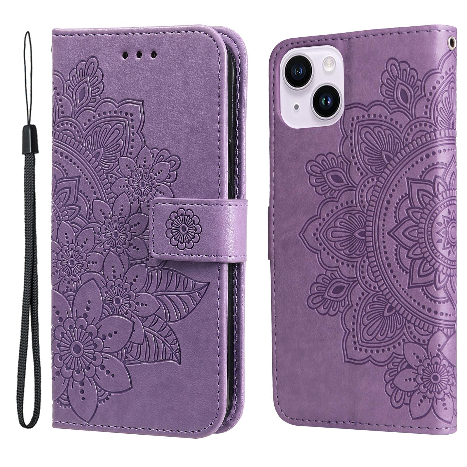 For iPhone 15 Plus Case Floral Pattern PU Leather Wallet Stand Phone Cover Purple
For iPhone 15 Plus Case Floral Pattern PU Leather Wallet Stand Phone Cover Purple