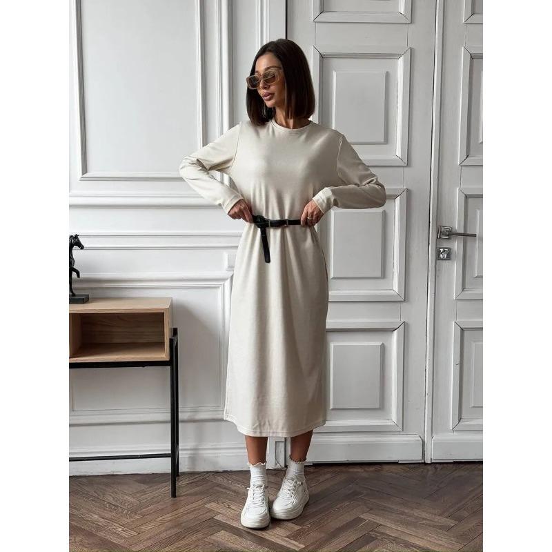 Модное Повседневное Свободное Платье С Длинным Рукавом С Круглым Вырезом Весна Осень Элегантные Платья Женские Простые Однотонные Вечерние Сладкие Базовые Вещи S белый
Модное Повседневное Свободное Платье С Длинным Рукавом С Круглым Вырезом Весна Осень Элегантные Платья Женские Простые Однотонные Вечерние Сладкие Базовые Вещи S белый