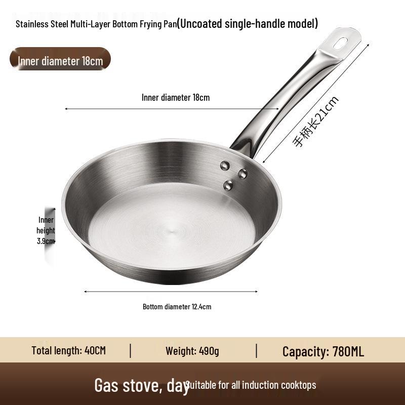 Stainless Steel Non-Stick Flat-Bottom Wok Frying Pan for Household & Commercial Use, Compatible with Induction & Gas Stoves. Three-Layer Thickened Bottom Fry Pan Wok
Stainless Steel Non-Stick Flat-Bottom Wok Frying Pan for Household & Commercial Use, Compatible with Induction & Gas Stoves. Three-Layer Thickened Bottom Fry Pan Wok