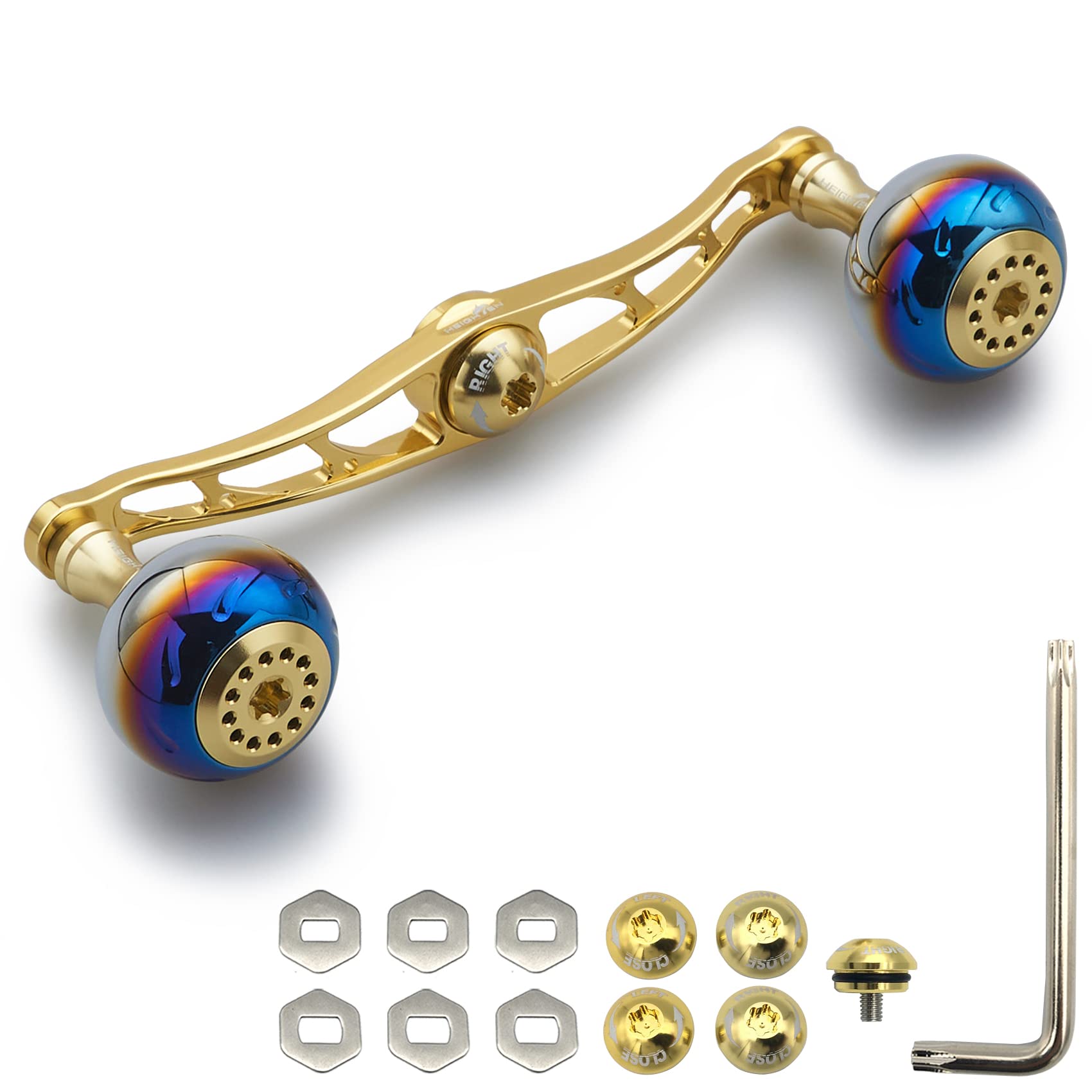 HEIGHTEN 130/120/115mm Reel Handle for Shimano Daiwa Abu Garcia General Bait Reel Aurora Series (130mm, Gold) (377)
HEIGHTEN 130/120/115mm Reel Handle for Shimano Daiwa Abu Garcia General Bait Reel Aurora Series (130mm, Gold) (377)