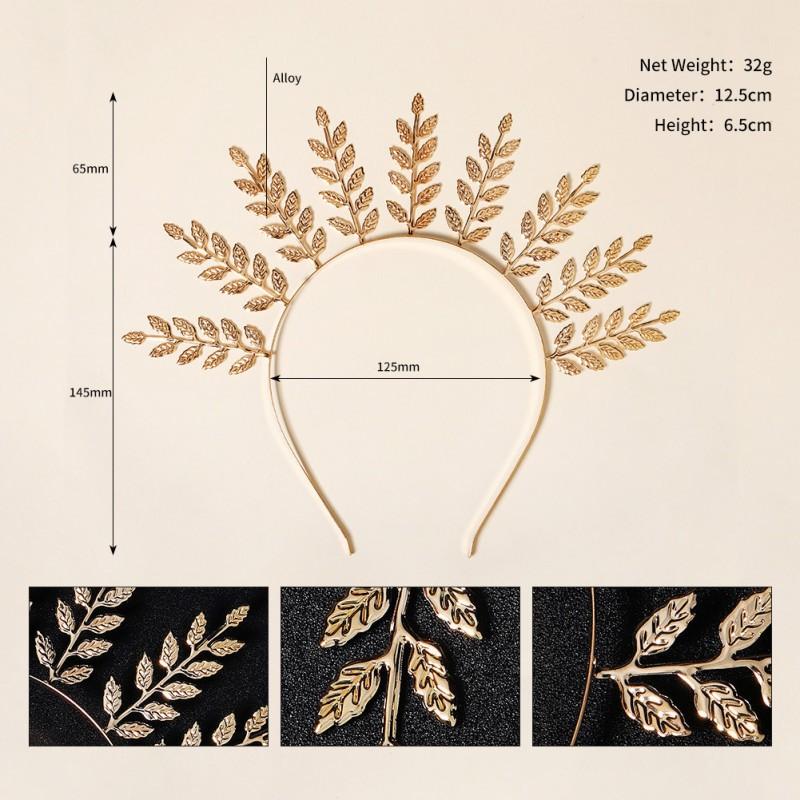 Exaggerated Metal Leaf Headband Party Wedding Dress Headdress Gold Bride
Exaggerated Metal Leaf Headband Party Wedding Dress Headdress Gold Bride