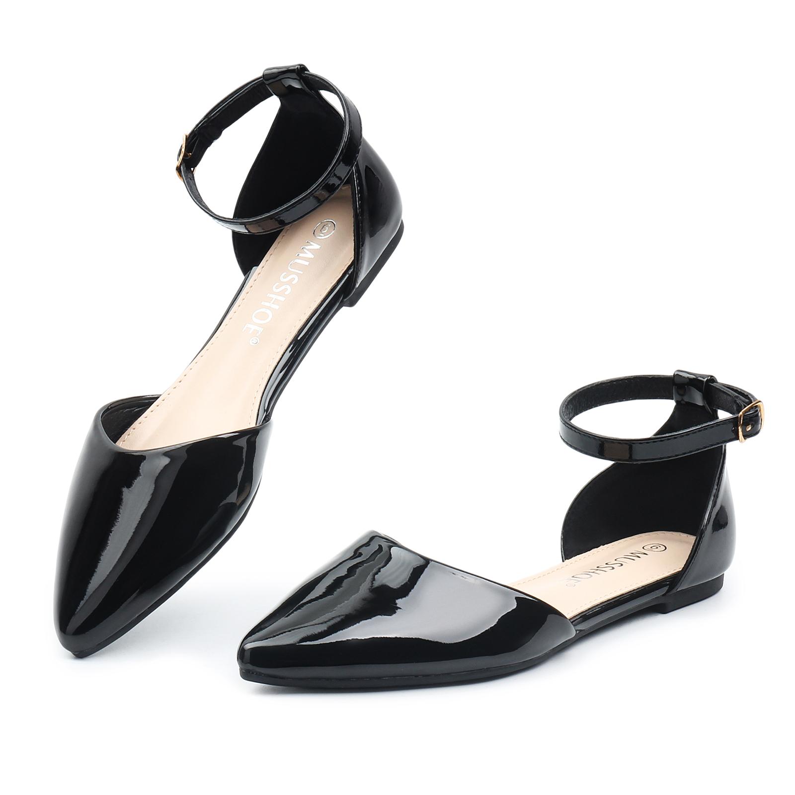 MUSSHOE Flat Shoes Women Pointed Toe Ankle Strap Ballet Flats Adjustable Buckle Flats Dress Shoes for Work Wedding Office Casual 38.5
MUSSHOE Flat Shoes Women Pointed Toe Ankle Strap Ballet Flats Adjustable Buckle Flats Dress Shoes for Work Wedding Office Casual 38.5