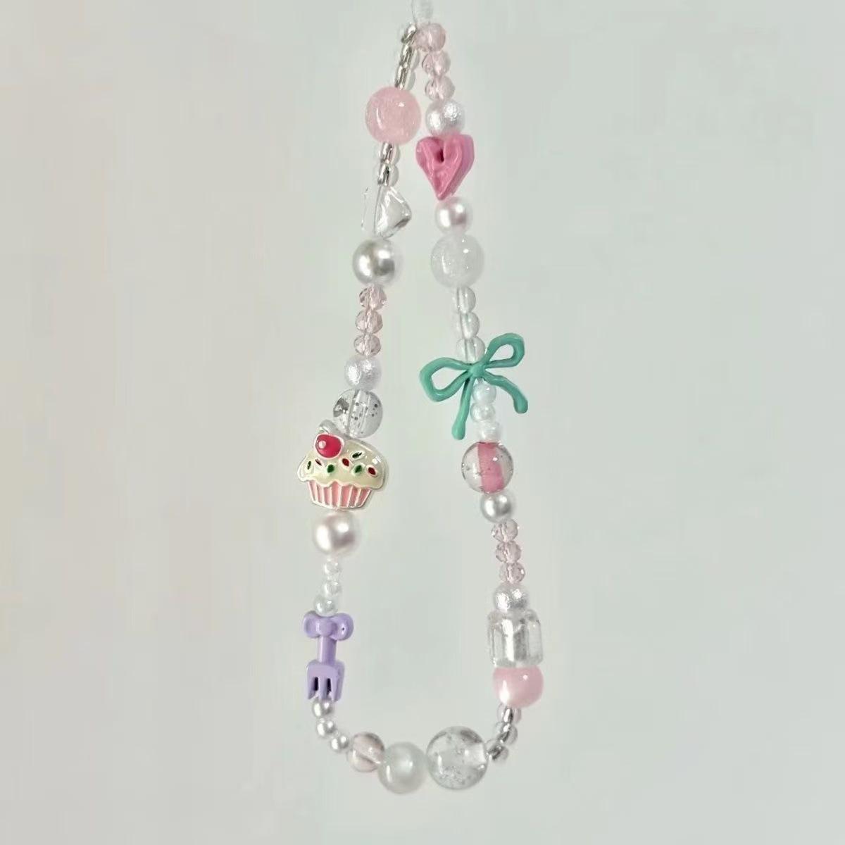 Cute Sweet Cake Handmade Beaded Phone Charm with Bow - Anti-Lost Lanyard Keychain in INS Style
Cute Sweet Cake Handmade Beaded Phone Charm with Bow - Anti-Lost Lanyard Keychain in INS Style