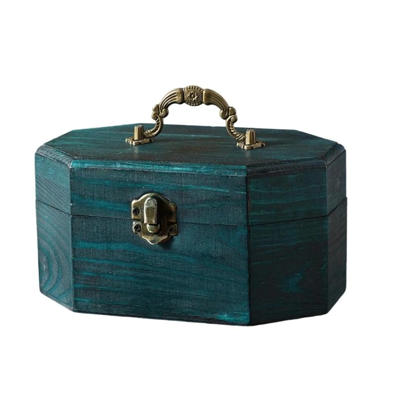 Vintage Style Wooden Jewelry Box Octagonal Design Storage Container with Lid and Handle Ideal for Home Decors and Gifts 1 смарагдовий
Vintage Style Wooden Jewelry Box Octagonal Design Storage Container with Lid and Handle Ideal for Home Decors and Gifts 1 смарагдовий