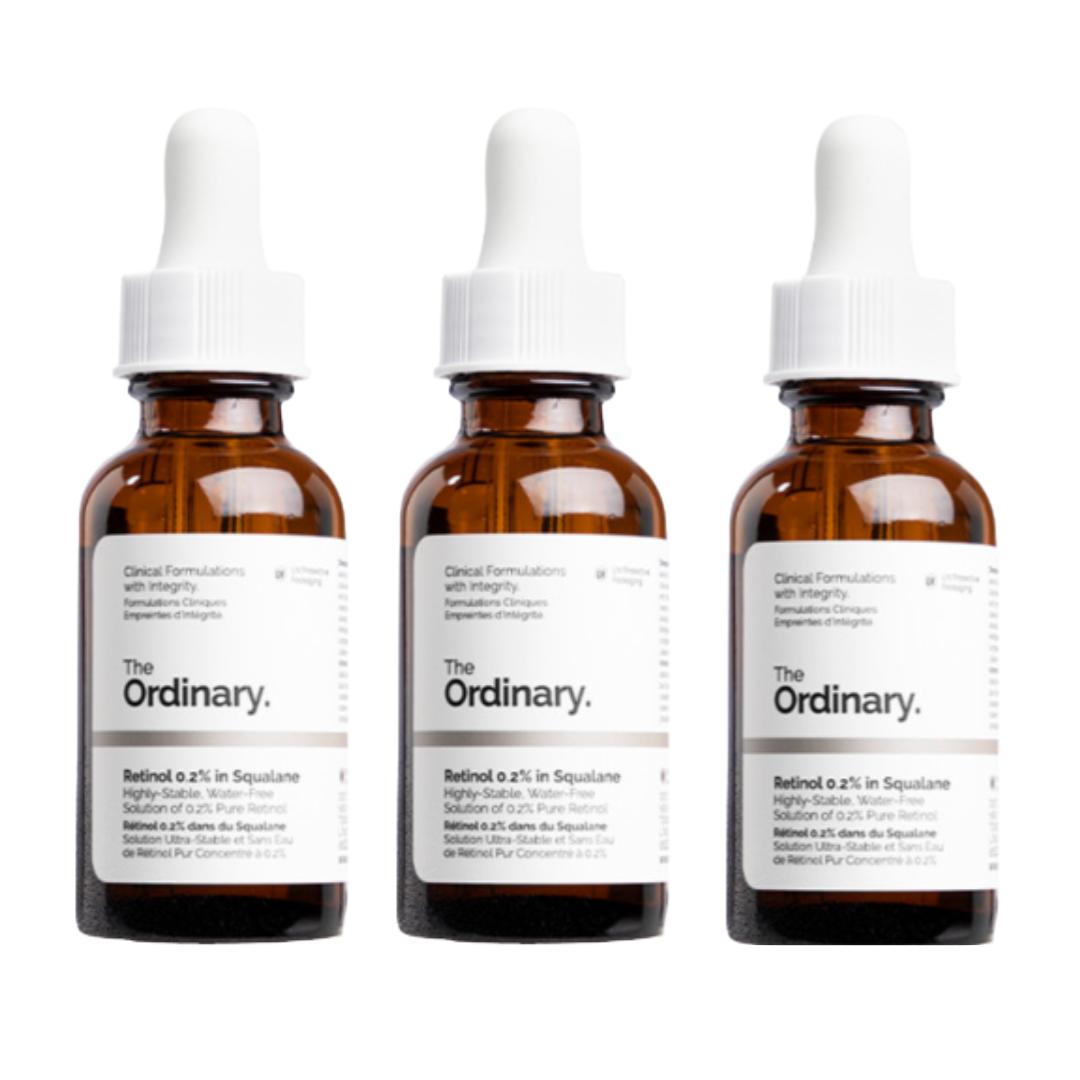 The Ordinary Retinol 0.2% in Squalane 30ml, Retinol 0.5% in Squalane 30ml, Retinol 1% in Squalane 30ml (10 Options) #0.2% 30ml x 3pcs
The Ordinary Retinol 0.2% in Squalane 30ml, Retinol 0.5% in Squalane 30ml, Retinol 1% in Squalane 30ml (10 Options) #0.2% 30ml x 3pcs