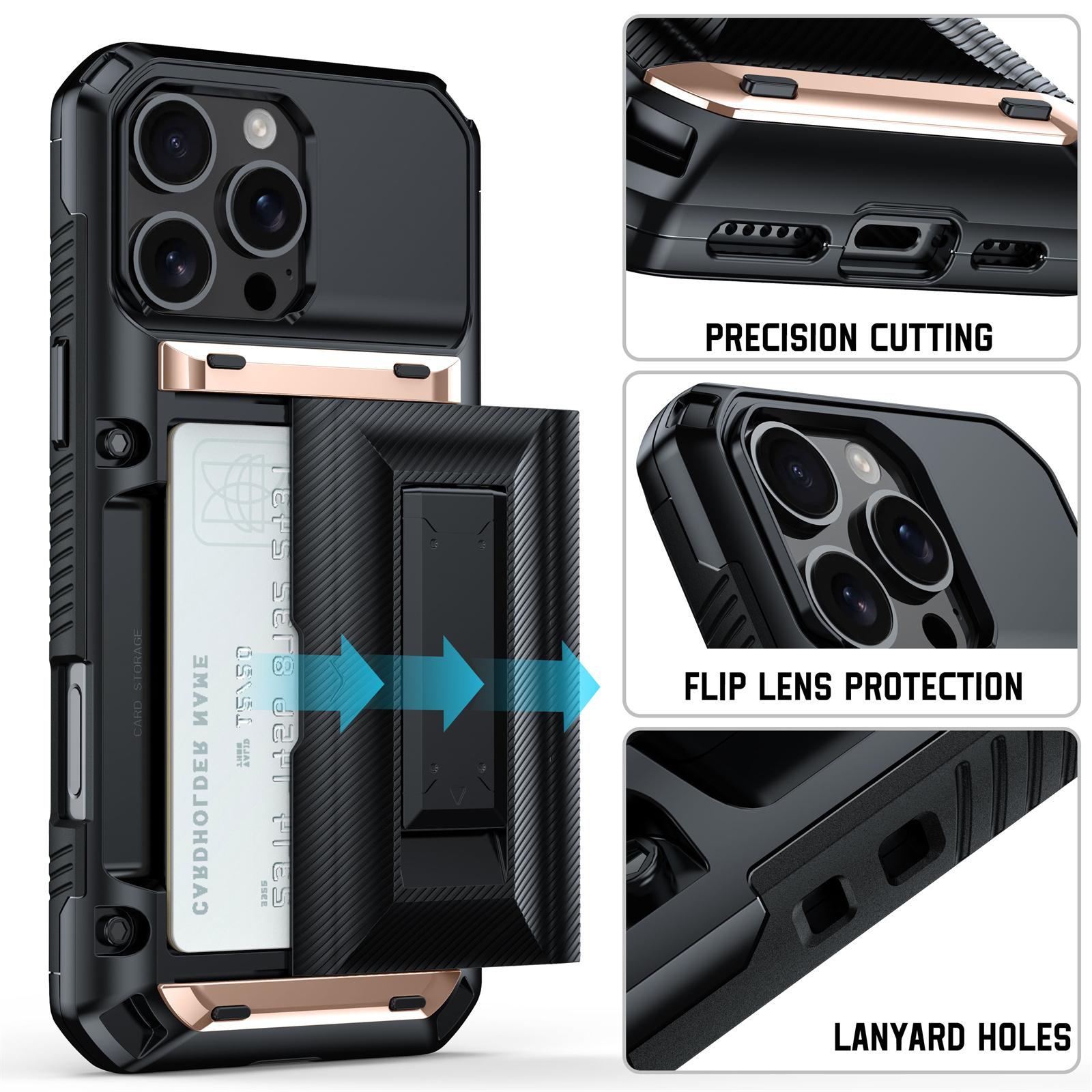 Чохол для iPhone 16 Pro, броньований, ударостійкий, з тримачем для картки, TPU+PC Gold
Чохол для iPhone 16 Pro, броньований, ударостійкий, з тримачем для картки, TPU+PC Gold