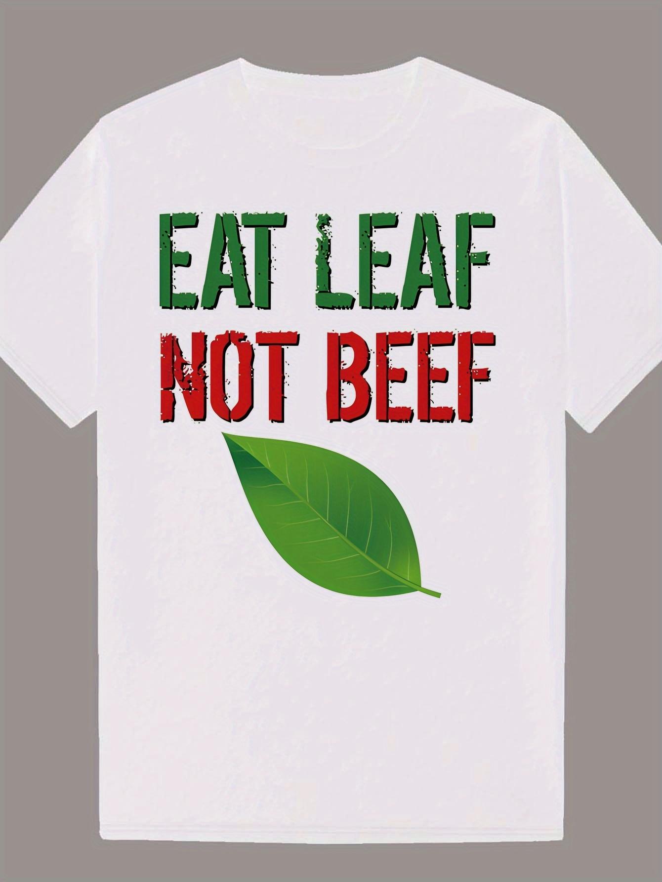 Casual Summer T-shirt - Eat Leaf Not Beef Graphic XXXXL
Casual Summer T-shirt - Eat Leaf Not Beef Graphic XXXXL
