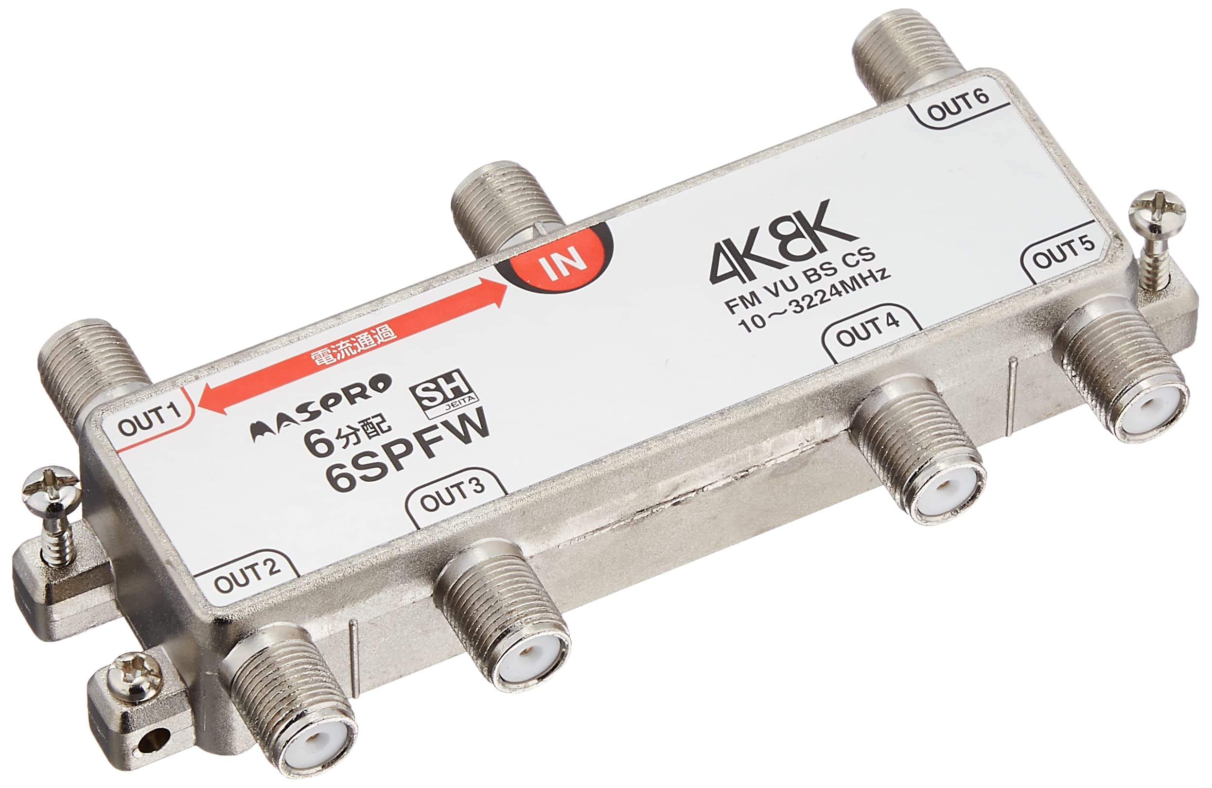 Maspro Electric Works 6 Distributor 3224MHz Compatible Indoor 1 Terminal Current Passing Type 6SPFW срібний
Maspro Electric Works 6 Distributor 3224MHz Compatible Indoor 1 Terminal Current Passing Type 6SPFW срібний