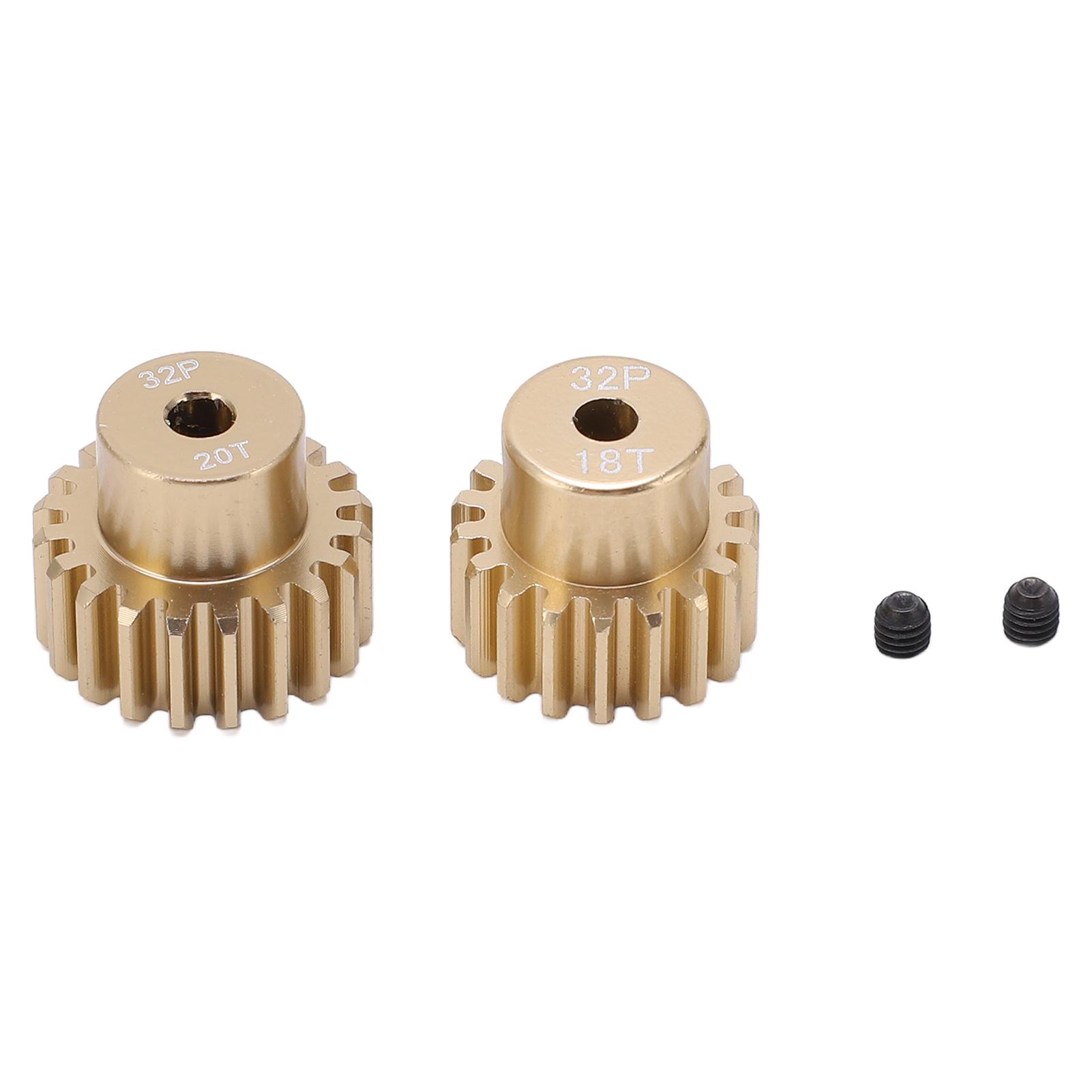 32P 0.8M RC Motor Gears Aluminum RC Motor Pinion Set for 110 RC Car 3.175mm Motor Axle18 and 20T
32P 0.8M RC Motor Gears Aluminum RC Motor Pinion Set for 110 RC Car 3.175mm Motor Axle18 and 20T