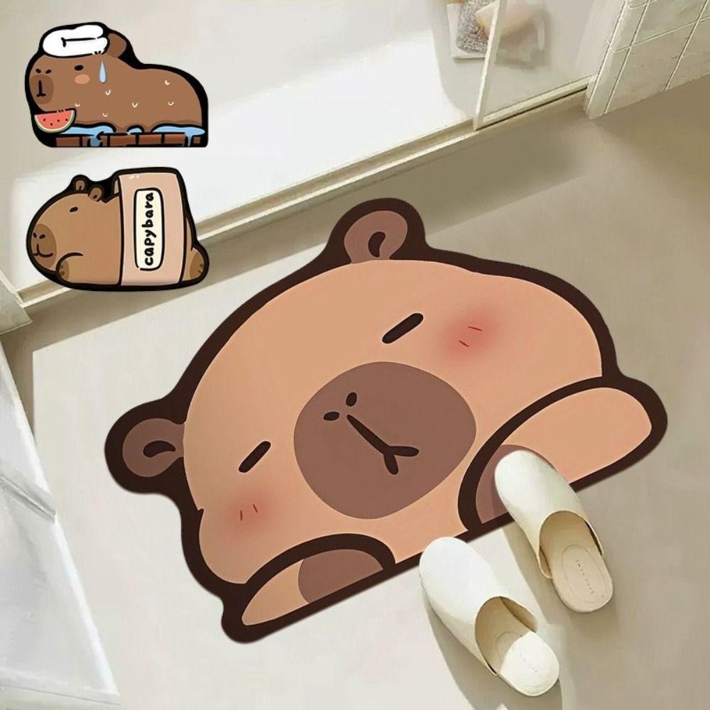 Cartoon Absorbent Mat Diatom Mud Bathroom Floor Mat Capybara Anti-Slip Mat for Bathroom Door D-40x60cm
Cartoon Absorbent Mat Diatom Mud Bathroom Floor Mat Capybara Anti-Slip Mat for Bathroom Door D-40x60cm