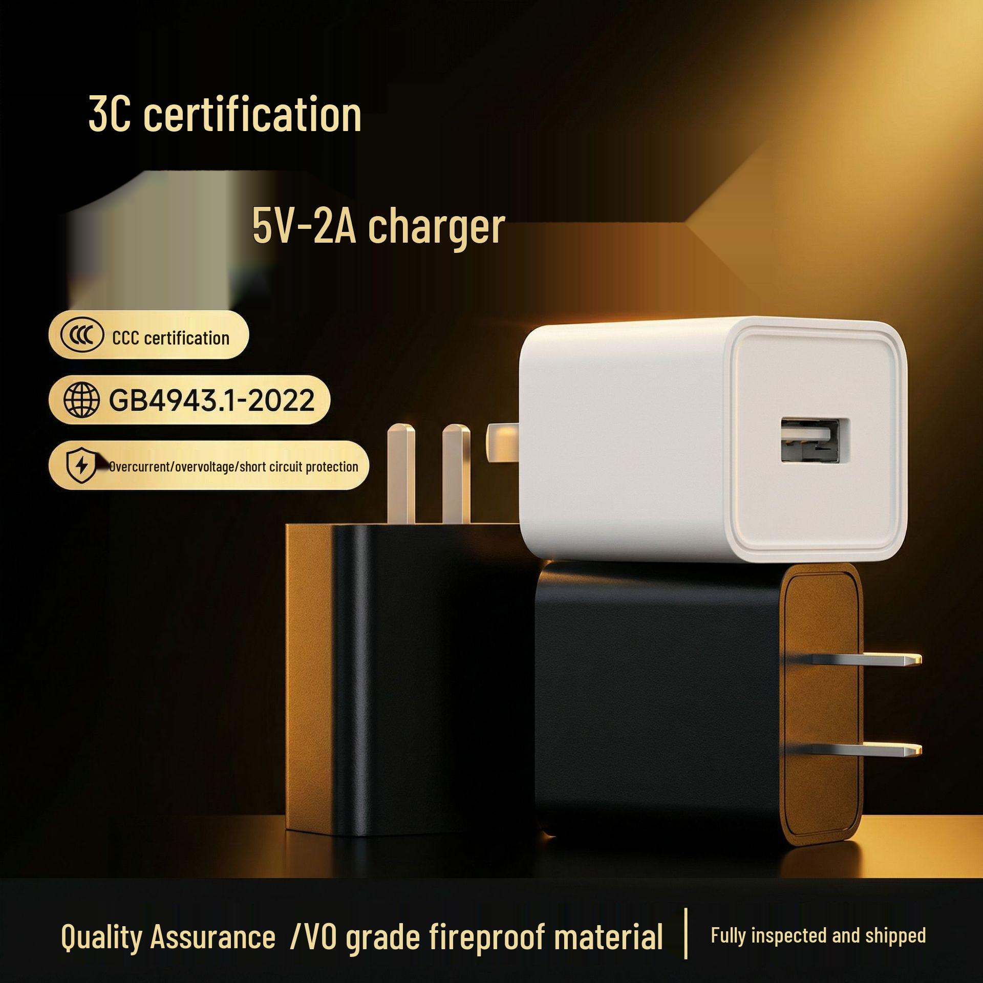 3C Certified 5V2A USB Adapter: Compatible with Small Speakers, Desk Lamps, and General Devices 3C Certified 5V1A Charger чорний
3C Certified 5V2A USB Adapter: Compatible with Small Speakers, Desk Lamps, and General Devices 3C Certified 5V1A Charger чорний
