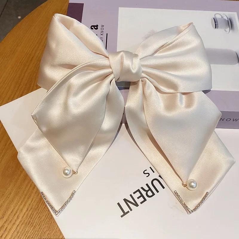Koean Ribbon Pearl Bow Hair Clips for Women Accessories Rhinestone Pin Bows Barrette Headwear Luxulry Jewelry бежевий
Koean Ribbon Pearl Bow Hair Clips for Women Accessories Rhinestone Pin Bows Barrette Headwear Luxulry Jewelry бежевий