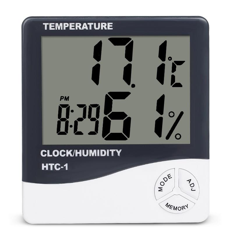 HTC-1 Digital LCD Thermometer Hygrometer Humidity Meter Room Indoor Temperature Clock Type A
HTC-1 Digital LCD Thermometer Hygrometer Humidity Meter Room Indoor Temperature Clock Type A