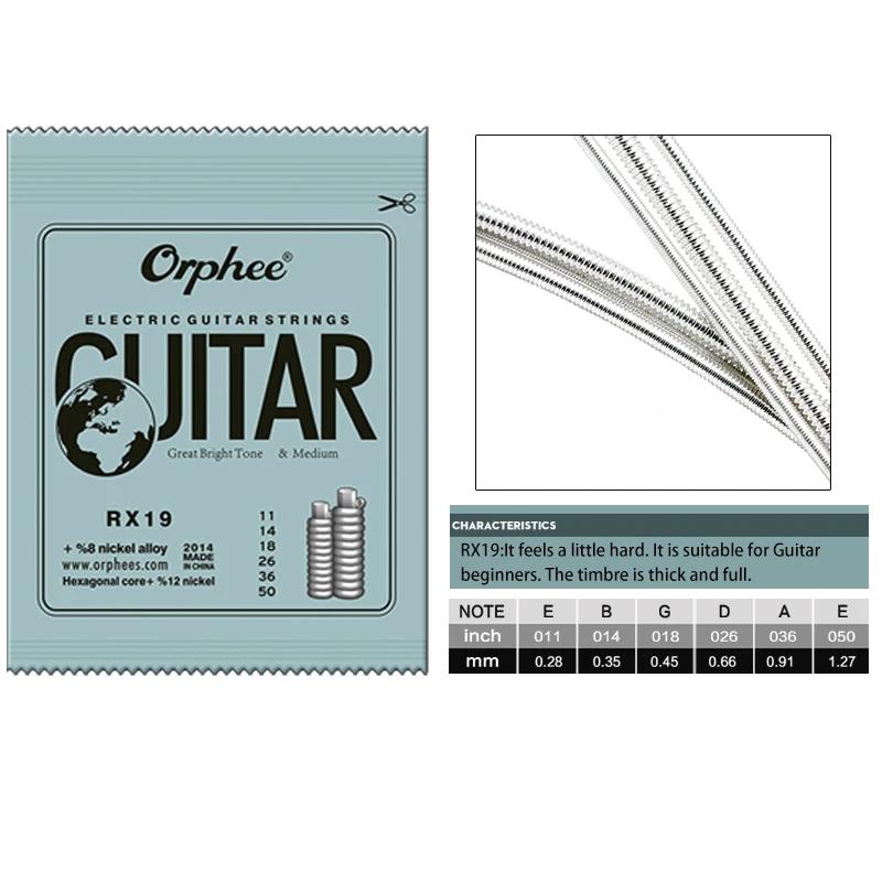 Orphee RX Guitar Strings 6 Stings Medium Carbon Steel Hexagonal Core Austenitic Alloy Wound Guitarra Electric Guitar Accessory
Orphee RX Guitar Strings 6 Stings Medium Carbon Steel Hexagonal Core Austenitic Alloy Wound Guitarra Electric Guitar Accessory
