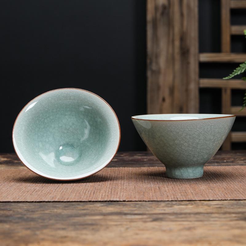 Ru Kiln Ceramic Tea Cup Blossom Tea Bowl Ice Crack Porcelain Teacup Zen Puera Cups Teacups Drinking Supplies Maker Unusual Pair
Ru Kiln Ceramic Tea Cup Blossom Tea Bowl Ice Crack Porcelain Teacup Zen Puera Cups Teacups Drinking Supplies Maker Unusual Pair
