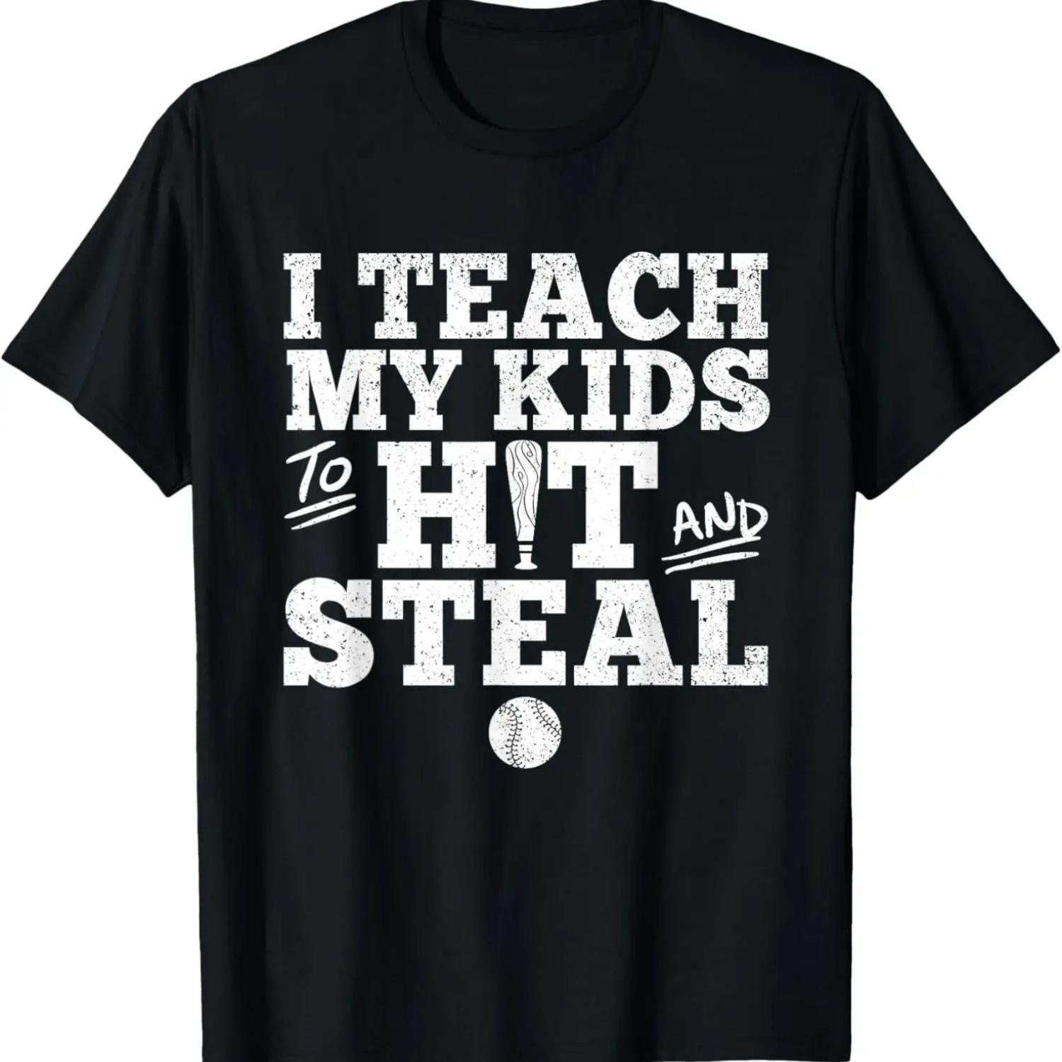 I Teach My Kids to Hit and Steal Baseball Mom Dad Gift Shirt XXXXXL чёрный
I Teach My Kids to Hit and Steal Baseball Mom Dad Gift Shirt XXXXXL чёрный