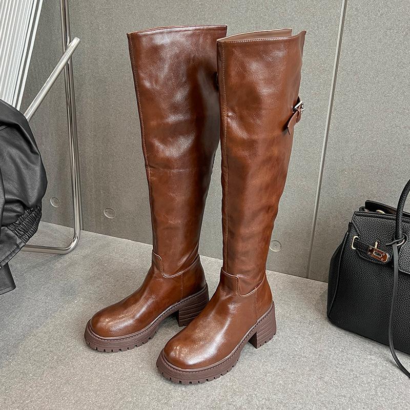 Женские ботфорты до колена в британском стиле, новинка 2025 года, ретро, тонкие плиссированные сапоги из вымытой кожи, сапоги-рыцари на толстой подошве 40 коричневый
Женские ботфорты до колена в британском стиле, новинка 2025 года, ретро, тонкие плиссированные сапоги из вымытой кожи, сапоги-рыцари на толстой подошве 40 коричневый