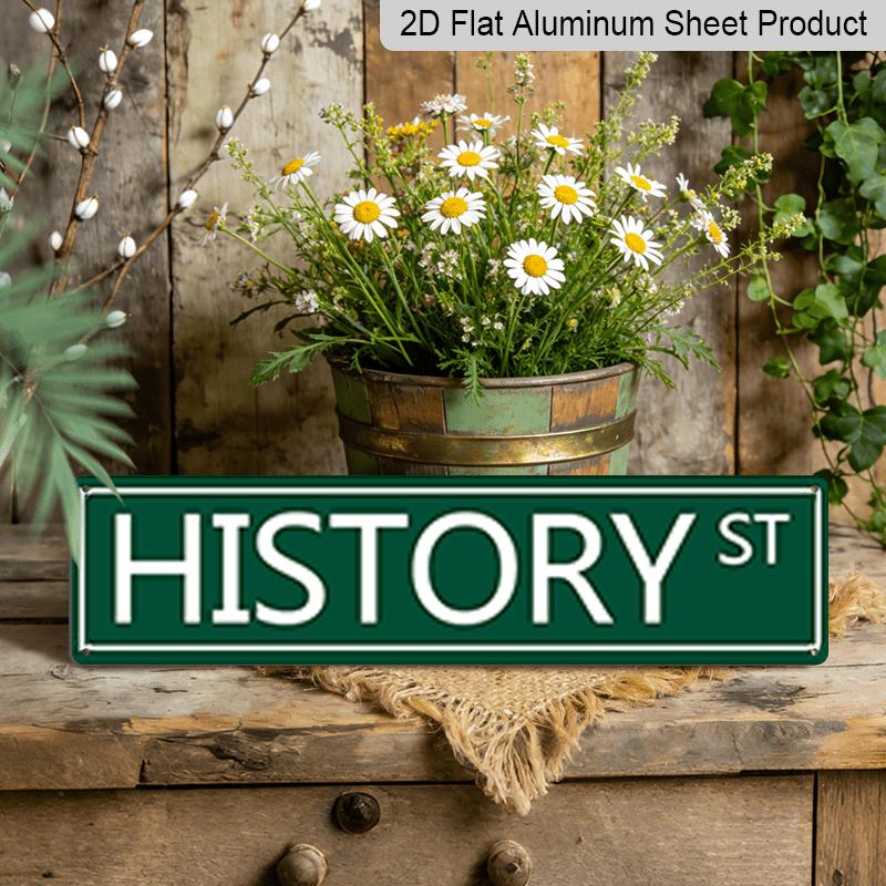 2D Flat, 1pc, HISTORY Metal Sign, Aluminum Decorative Sign, Novelty Street Sign, Home Decor, Room Decor, Wall Decor, Restaurant Decor, Bar Decor 40cm x 10cm
2D Flat, 1pc, HISTORY Metal Sign, Aluminum Decorative Sign, Novelty Street Sign, Home Decor, Room Decor, Wall Decor, Restaurant Decor, Bar Decor 40cm x 10cm