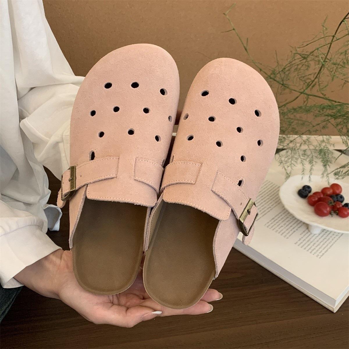Thick-soled bag head half slippers women s summer wear hole shoes one pedal retro sandals 40 рожевий
Thick-soled bag head half slippers women s summer wear hole shoes one pedal retro sandals 40 рожевий