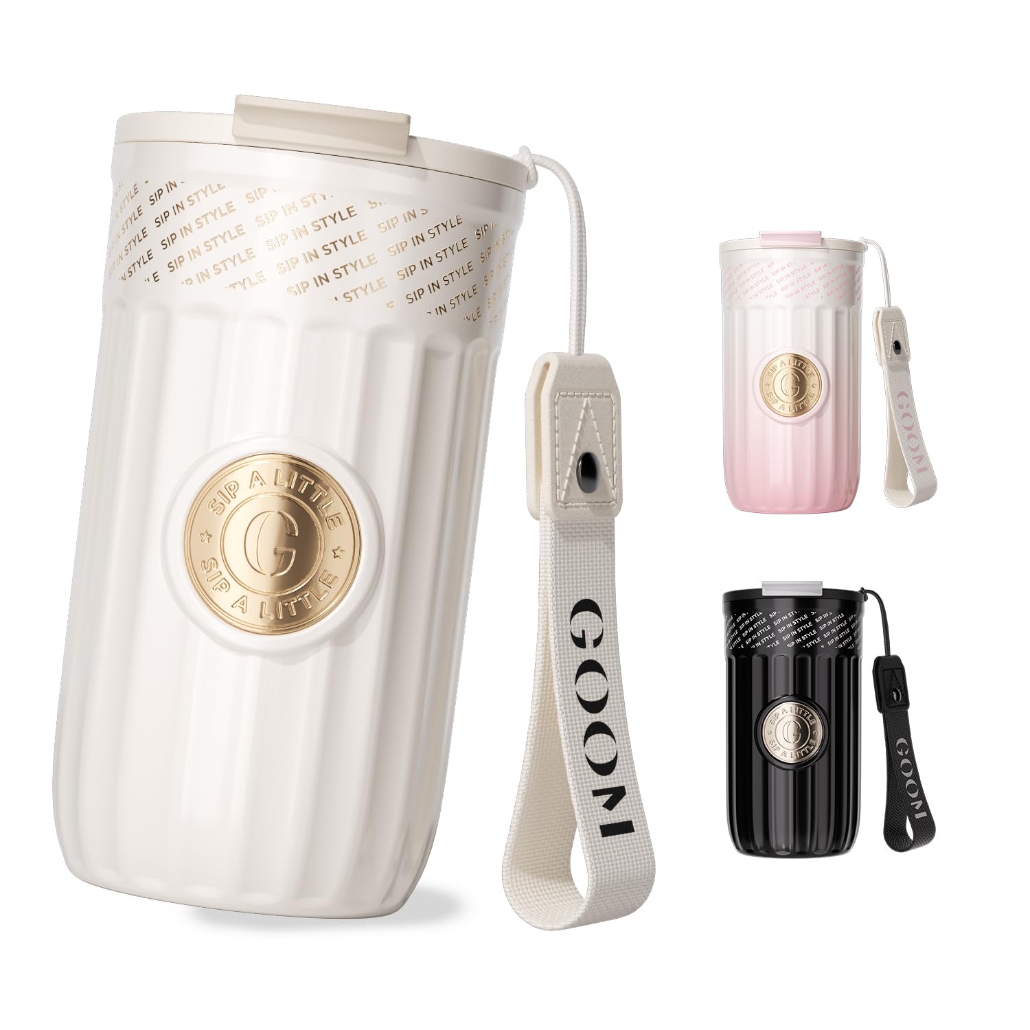 GOOM 500ml Portable Stainless Steel Vacuum Insulated Tumbler with Straw, Leak-Proof, and Easy-to-Clean Lid, Includes Strap, and 3-Way Function.
GOOM 500ml Portable Stainless Steel Vacuum Insulated Tumbler with Straw, Leak-Proof, and Easy-to-Clean Lid, Includes Strap, and 3-Way Function.