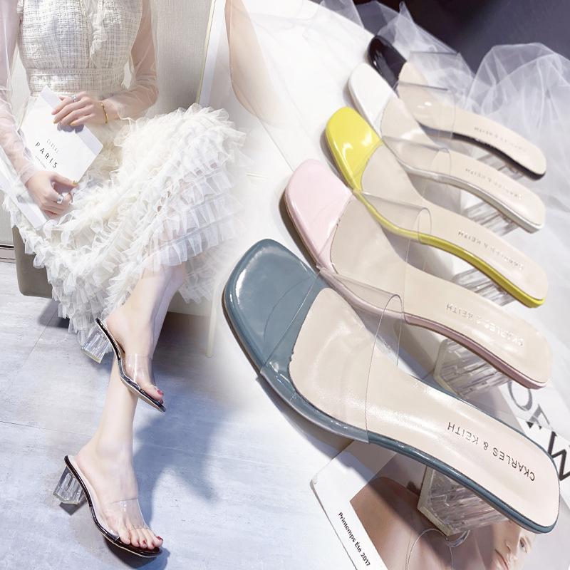 Thick heel transparent word with high heel cool slippers women s 2023 summer new fashion outer wear fairy style temperament sandals 35
Thick heel transparent word with high heel cool slippers women s 2023 summer new fashion outer wear fairy style temperament sandals 35