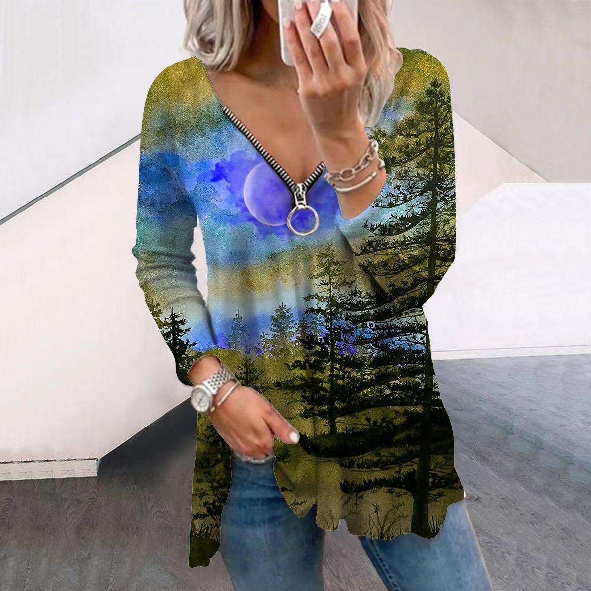 Женские футболки с длинным рукавом и принтом «Осеннее дерево и закат», свободные футболки больших размеров с V-образным вырезом, удобные блузки 8XL жёлтый
Женские футболки с длинным рукавом и принтом «Осеннее дерево и закат», свободные футболки больших размеров с V-образным вырезом, удобные блузки 8XL жёлтый