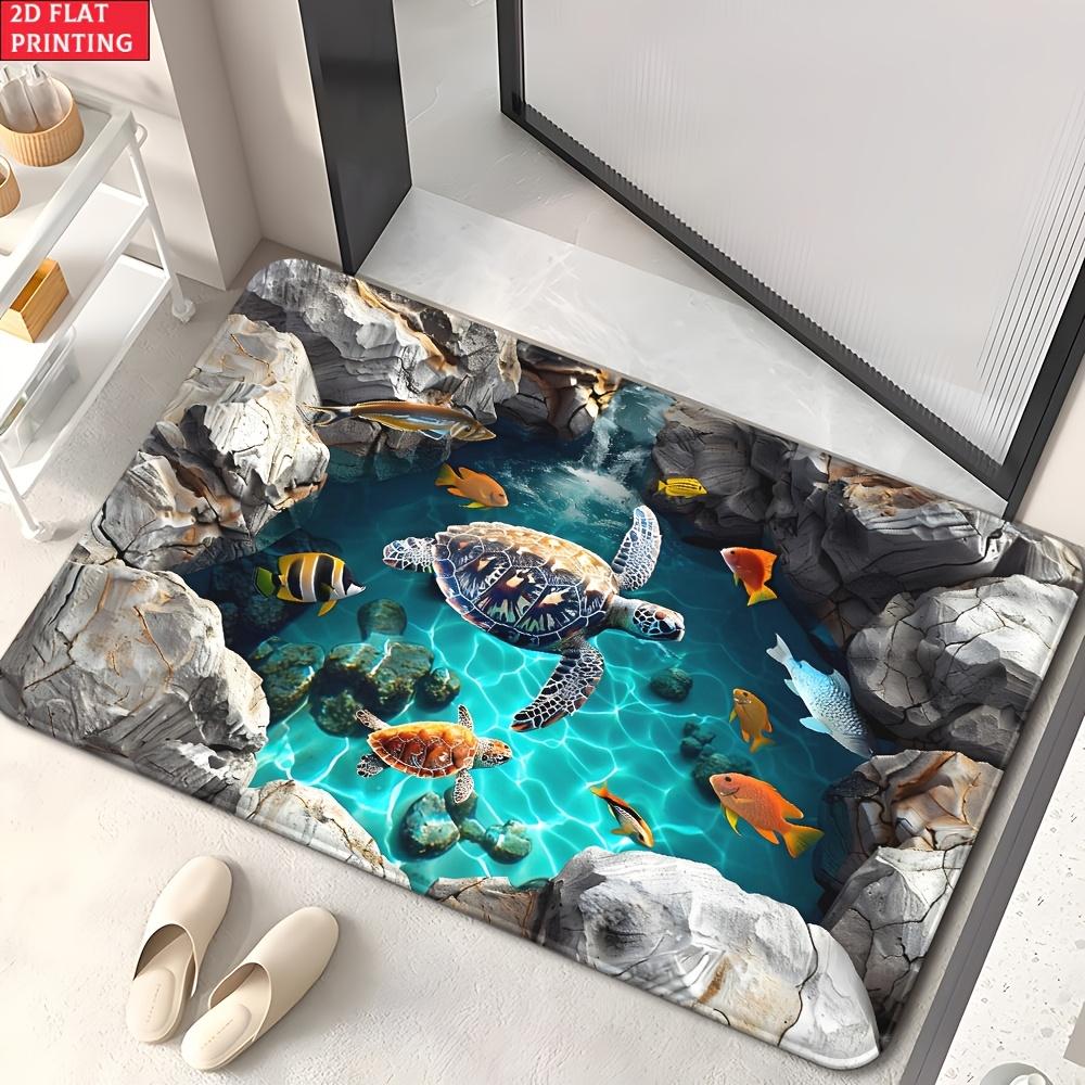 3D Illusion Turtle Pond Doormat 2D Flat Non-Slip Absorbent Microfiber Rug for Bathroom Bedroom Outdoor Entrance 40x 60cm
3D Illusion Turtle Pond Doormat 2D Flat Non-Slip Absorbent Microfiber Rug for Bathroom Bedroom Outdoor Entrance 40x 60cm