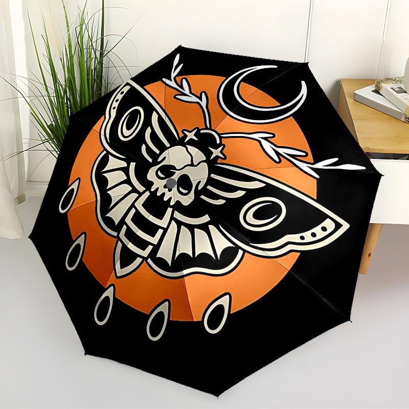 1PC Moth Skull Auto Folding Umbrella - Compact 8-Rib Design, Durable Plastic & Iron, Lightweight for Outdoor Daily Use080
1PC Moth Skull Auto Folding Umbrella - Compact 8-Rib Design, Durable Plastic & Iron, Lightweight for Outdoor Daily Use080