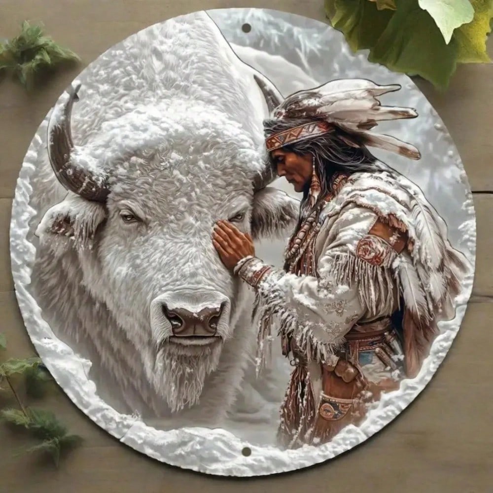 Vintage Buffalo Metal Sign Round Wall Art Retro Farmhouse Plaque Tin Man Cave Decor 20x20cm різнокольоровий
Vintage Buffalo Metal Sign Round Wall Art Retro Farmhouse Plaque Tin Man Cave Decor 20x20cm різнокольоровий