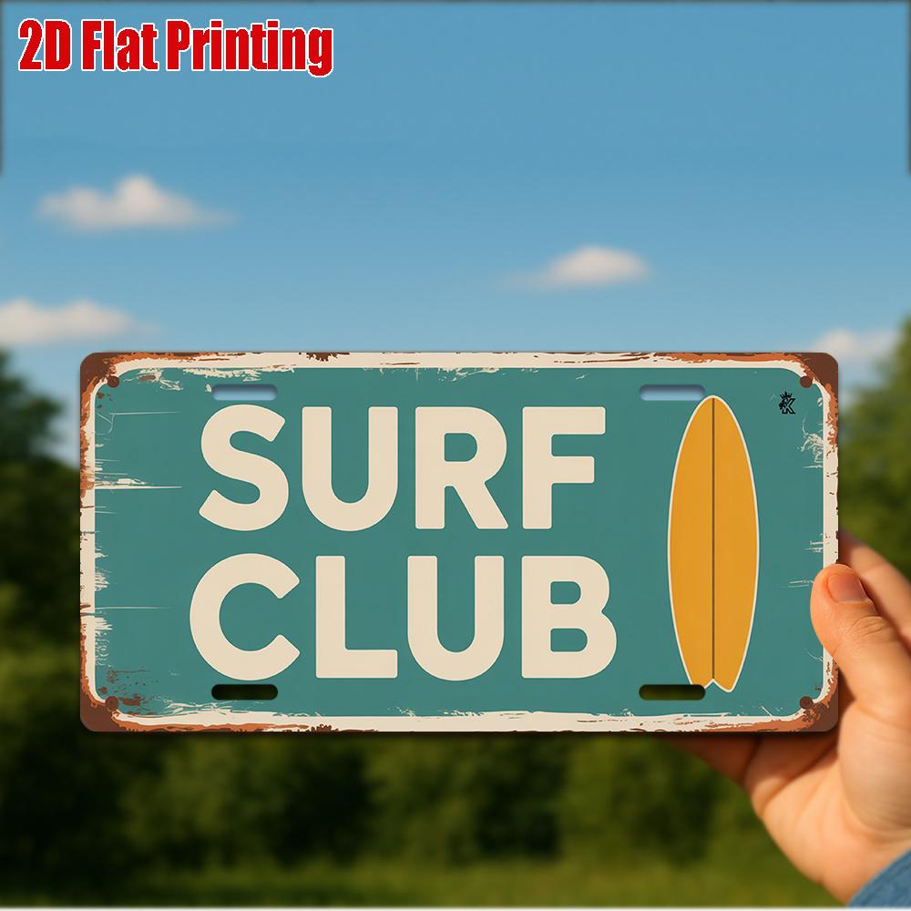 D Flat pc Vintage Surf Club Metal Sign Aluminum WallMounted Retro Coastal Plaque with Surfboard Suitable for Beach 15x30cm(5.9x7.8inch)
D Flat pc Vintage Surf Club Metal Sign Aluminum WallMounted Retro Coastal Plaque with Surfboard Suitable for Beach 15x30cm(5.9x7.8inch)