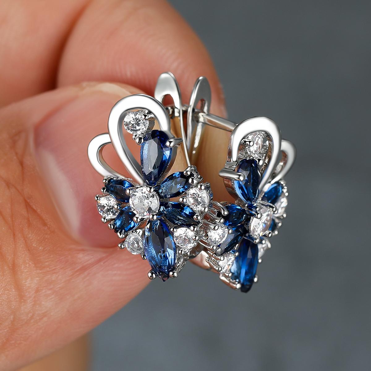 Роскошные серебряные серьги с цветочным камнем и бабочкой, серьги-капли для женщин, свадебные украшения сапфировый
Роскошные серебряные серьги с цветочным камнем и бабочкой, серьги-капли для женщин, свадебные украшения сапфировый