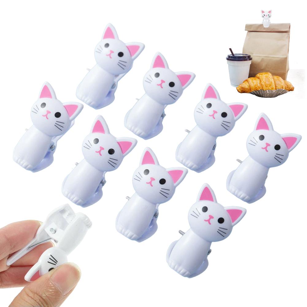 8pcs Cat Shape Food Sealing Bag Clips Plastic Hanging Clothes Sock Clamps Office Desk Clip Photo Message Snack Storage Clamps
8pcs Cat Shape Food Sealing Bag Clips Plastic Hanging Clothes Sock Clamps Office Desk Clip Photo Message Snack Storage Clamps