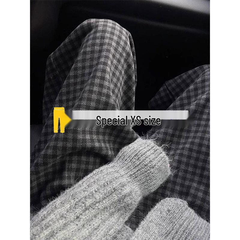 Petite Korean Style High Waist Wool Blend Plaid Wide Leg Pants - Fleece Lined for Autumn/Winter XL (121-130 jin)
Petite Korean Style High Waist Wool Blend Plaid Wide Leg Pants - Fleece Lined for Autumn/Winter XL (121-130 jin)