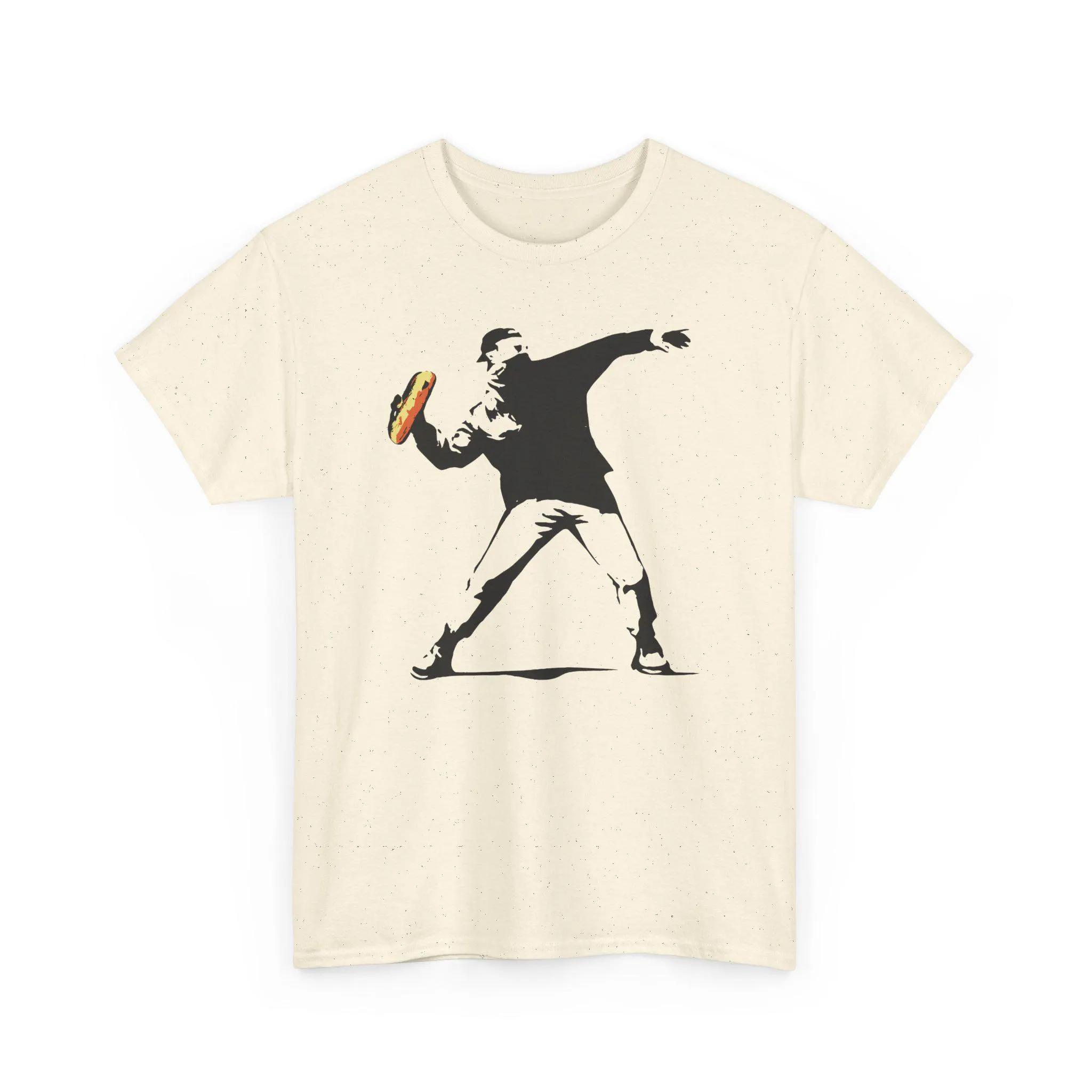 Banksy Inspired Protest Men Shirt: Sandwich Thrower, Graphic T Shirts Retro Streetwear High-quality Washington DC Activist Tee 4XL
Banksy Inspired Protest Men Shirt: Sandwich Thrower, Graphic T Shirts Retro Streetwear High-quality Washington DC Activist Tee 4XL
