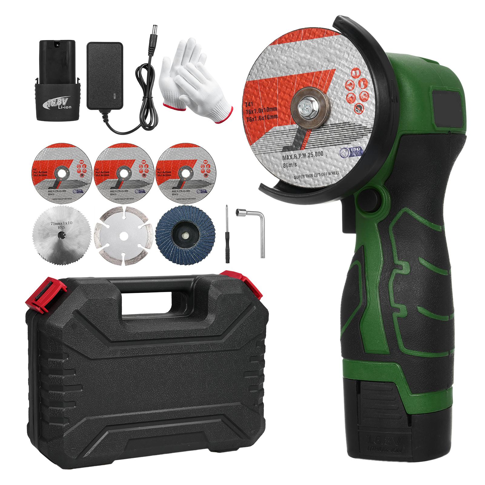 Беспроводная угловая шлифовальная машина, электрический шлифовальный инструмент, 7000 об/мин, мини-шлифовальная машина с аккумулятором 2 шт., 16,8 В, 2000 мАч US Plug & 6 Blades темно-зеленого
Беспроводная угловая шлифовальная машина, электрический шлифовальный инструмент, 7000 об/мин, мини-шлифовальная машина с аккумулятором 2 шт., 16,8 В, 2000 мАч US Plug & 6 Blades темно-зеленого