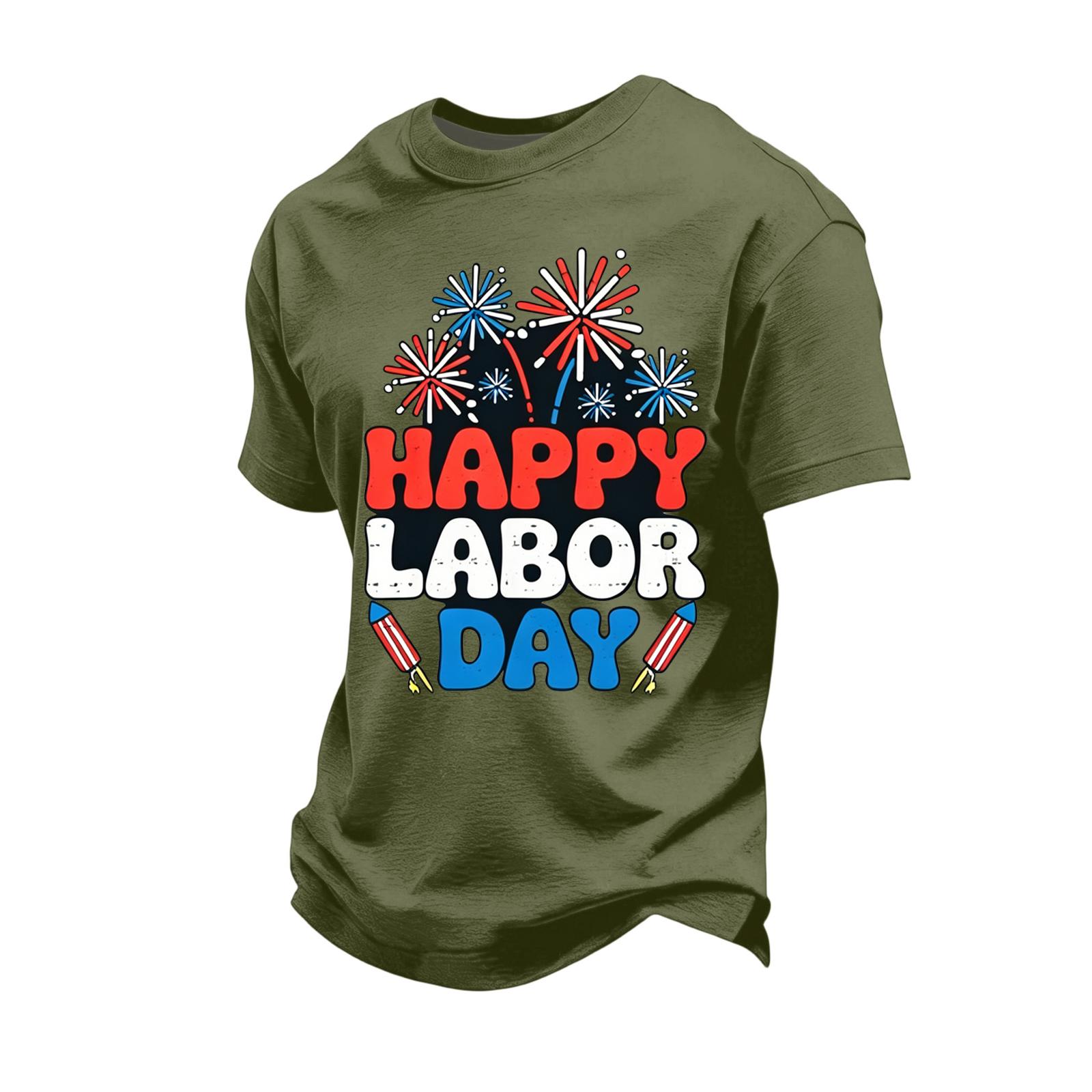 Men s Loose Fit Casual Short Sleeve T Shirt Labor Day Graphic Print Crew Neck Cotton Blend Top for Everyday Wear M
Men s Loose Fit Casual Short Sleeve T Shirt Labor Day Graphic Print Crew Neck Cotton Blend Top for Everyday Wear M