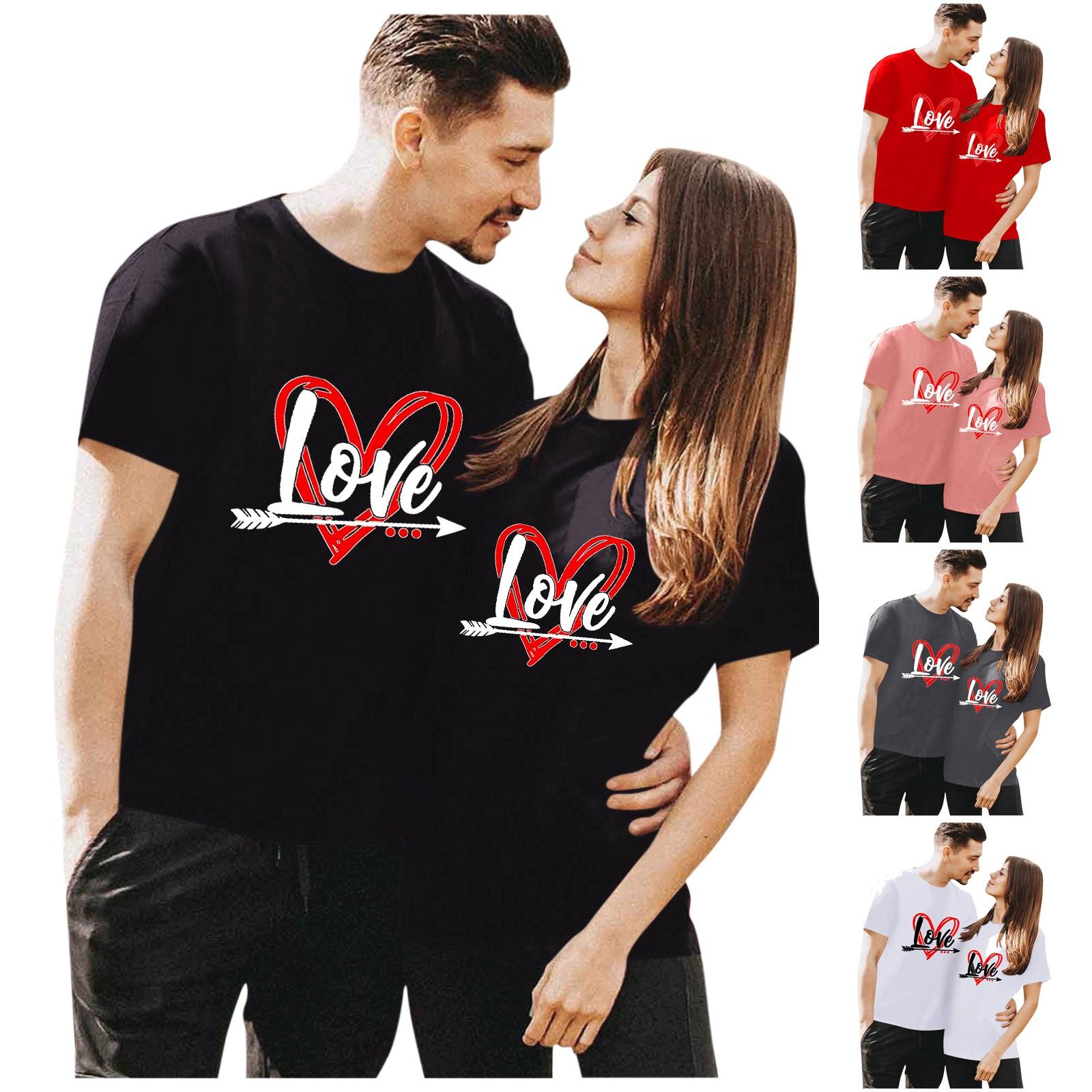 Мужские топы с короткими рукавами и круглым вырезом с принтом, футболки для пар для него и нее, одинаковые рубашки для пар L белый 
Мужские топы с короткими рукавами и круглым вырезом с принтом, футболки для пар для него и нее, одинаковые рубашки для пар L белый