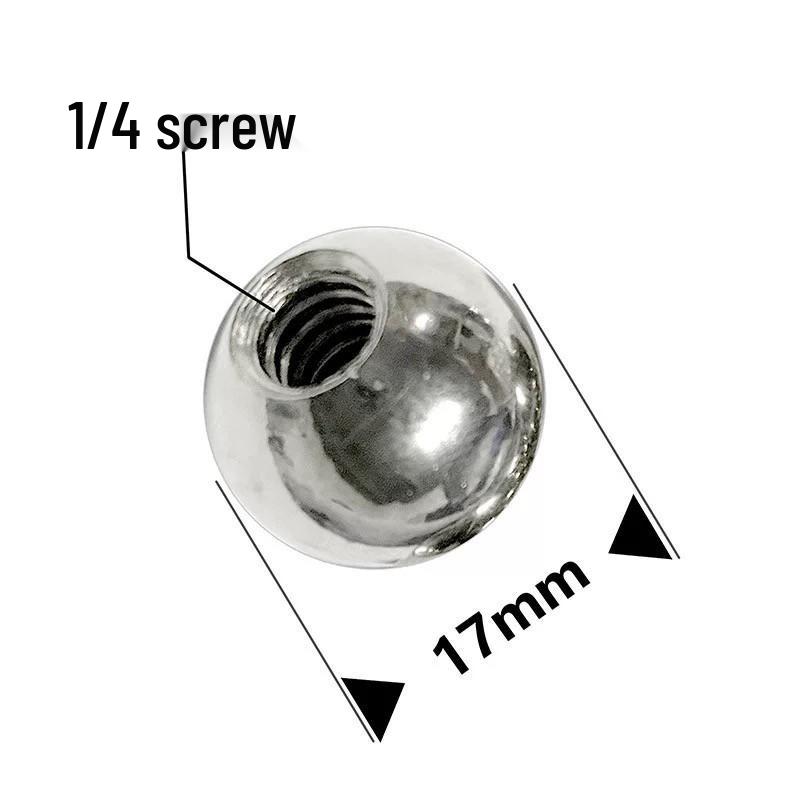 17mm Ball Head Mount to 1/4 Thread Adapter for Mobile Phones with Round Head Screw
17mm Ball Head Mount to 1/4 Thread Adapter for Mobile Phones with Round Head Screw