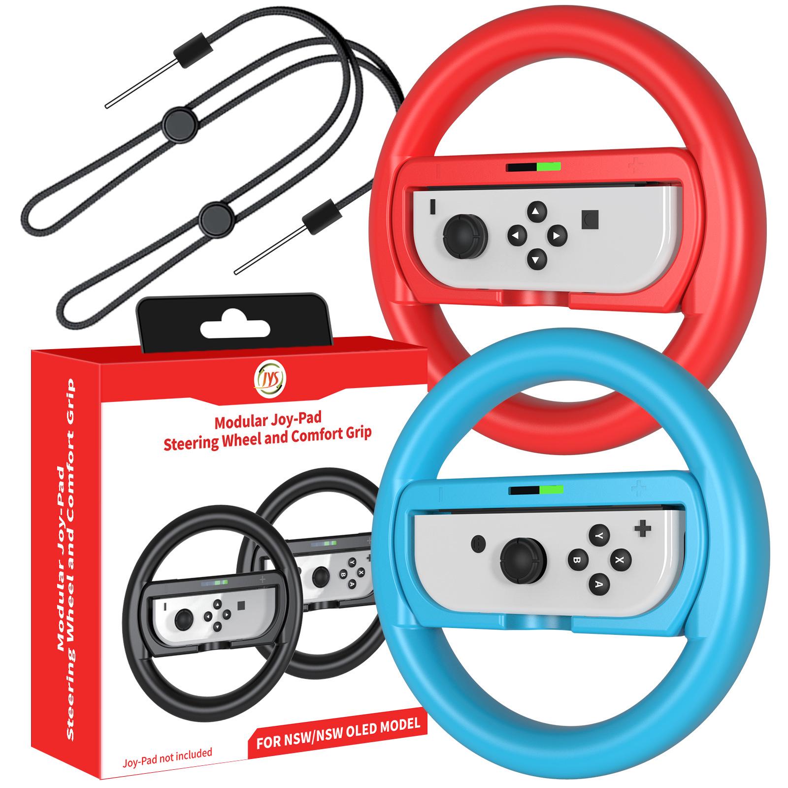 SwitchOLED Dual Steering Wheel Detachable Grip: 2-Piece Accessory Kit синій/червоний
SwitchOLED Dual Steering Wheel Detachable Grip: 2-Piece Accessory Kit синій/червоний
