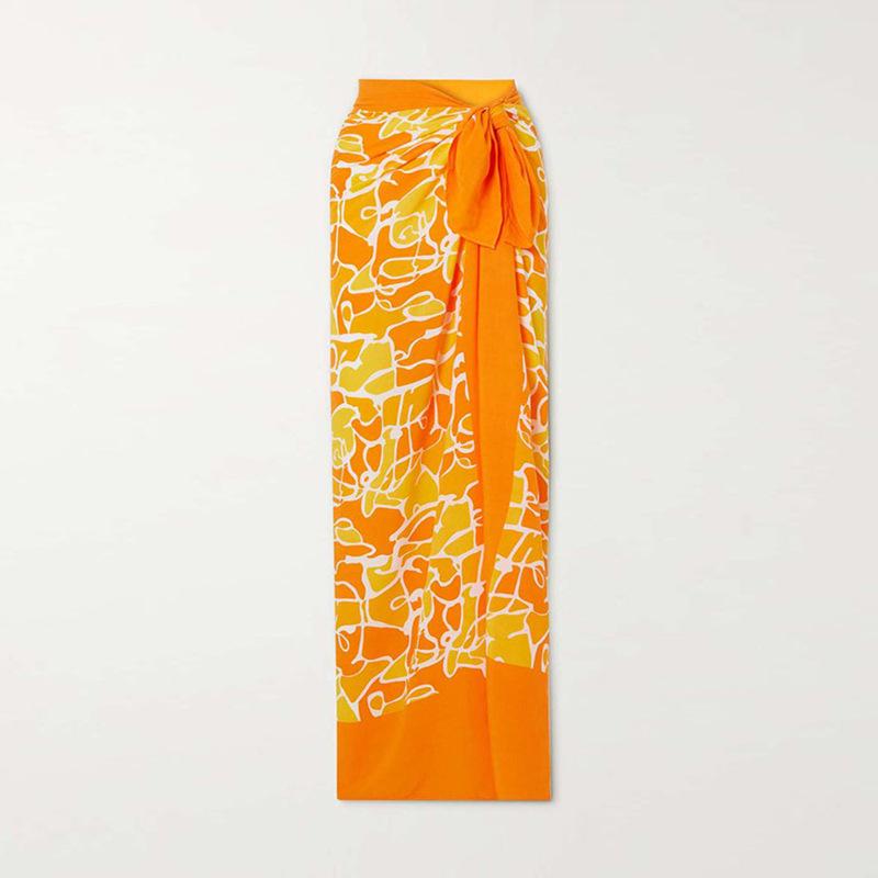 Holiday Style Tie-up Midi Skirt Dress with Print - European and American Design One Size оранжевый
Holiday Style Tie-up Midi Skirt Dress with Print - European and American Design One Size оранжевый