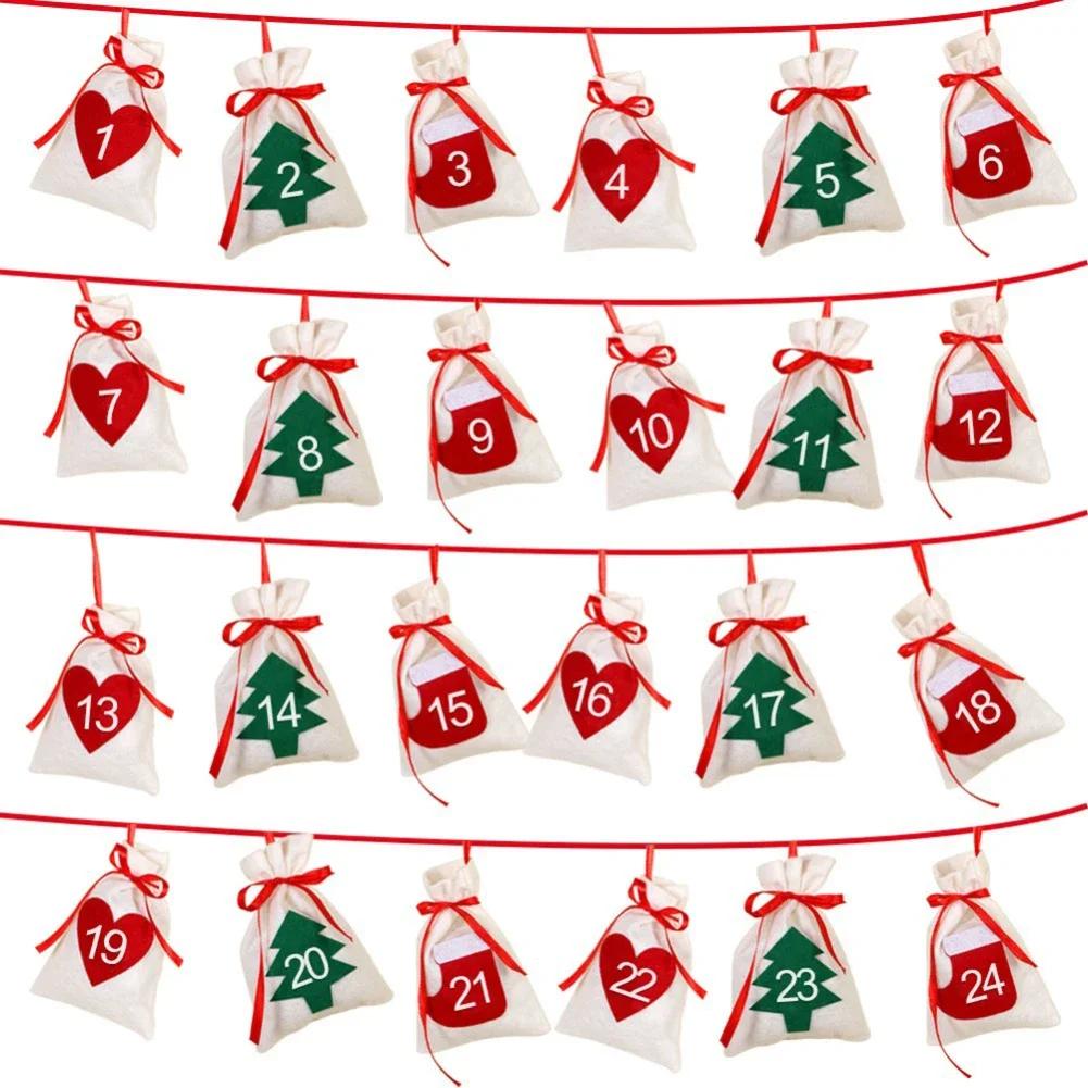 Hanging Felt Christmas Countdown Calendar Bag 11x16cm Featuring Numbered Pockets for Tracking Days and Holiday Organization
Hanging Felt Christmas Countdown Calendar Bag 11x16cm Featuring Numbered Pockets for Tracking Days and Holiday Organization