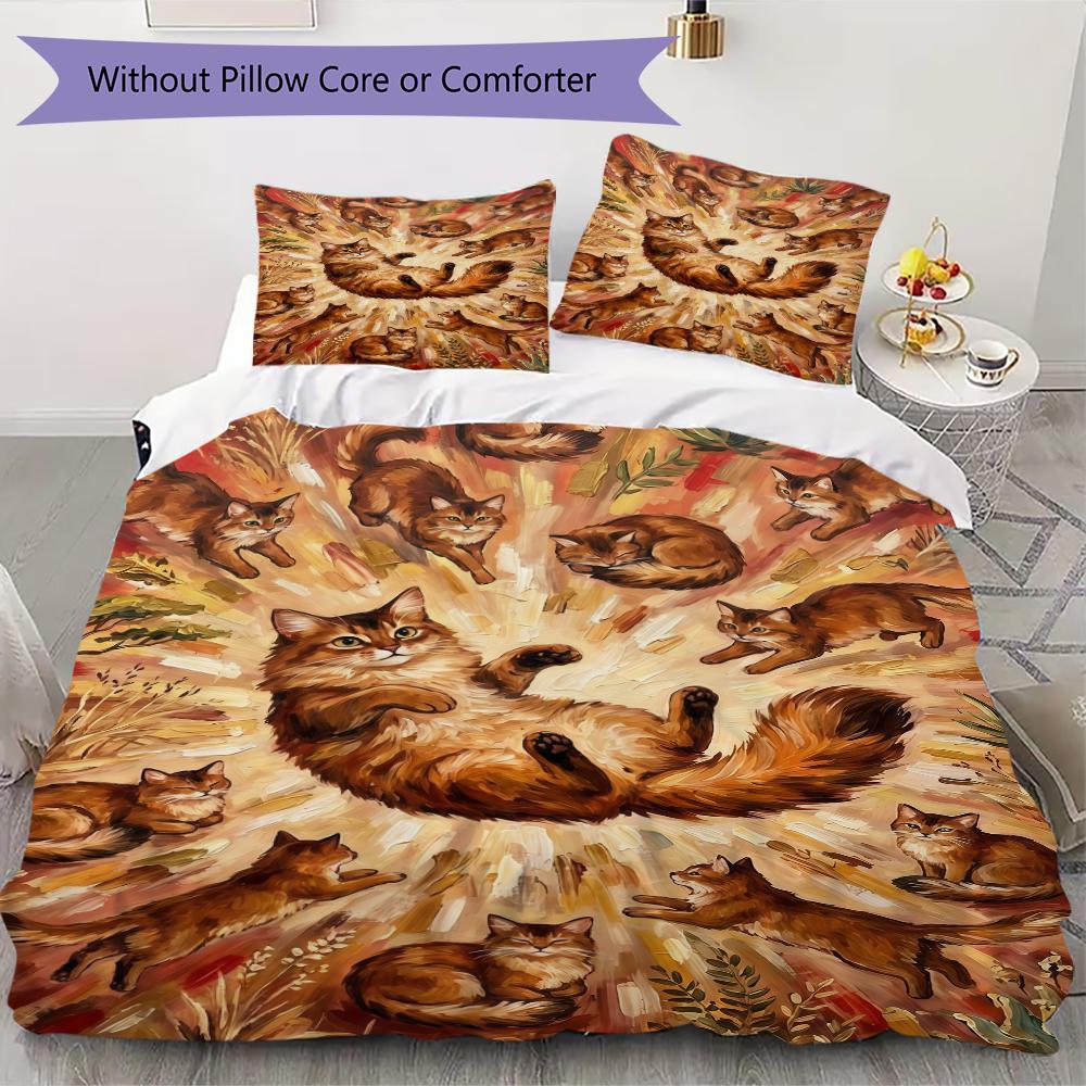 Cute kitten Pattern Bedding uilt Set uilt Cover Pillowcase Home Decoration Birthday Gift (1 * duvet cover + 42 * pillowcase without core) 135x200cm
Cute kitten Pattern Bedding uilt Set uilt Cover Pillowcase Home Decoration Birthday Gift (1 * duvet cover + 42 * pillowcase without core) 135x200cm
